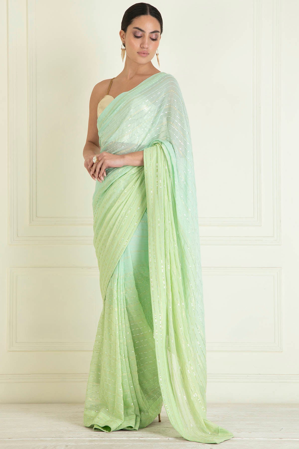 Sequins Pre Stitched Saree