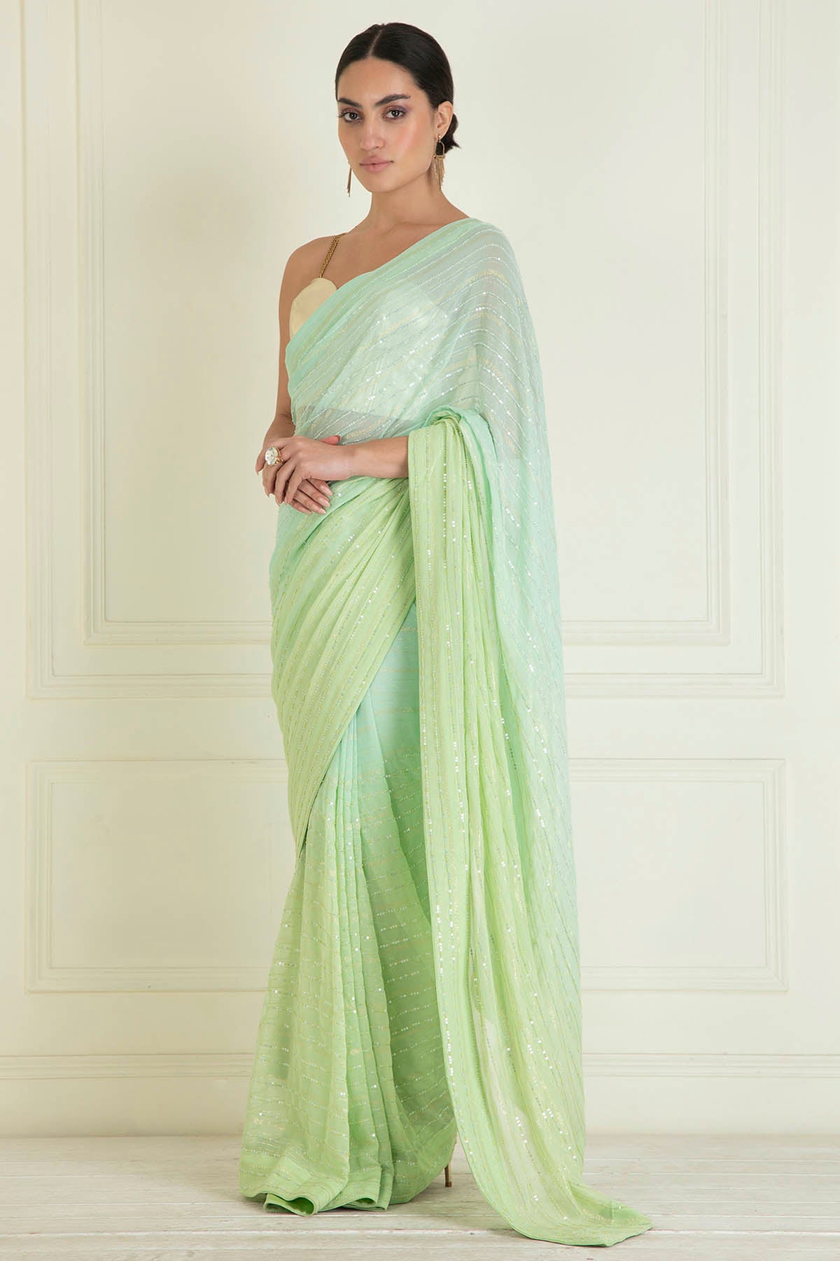 Sequins Pre Stitched Saree