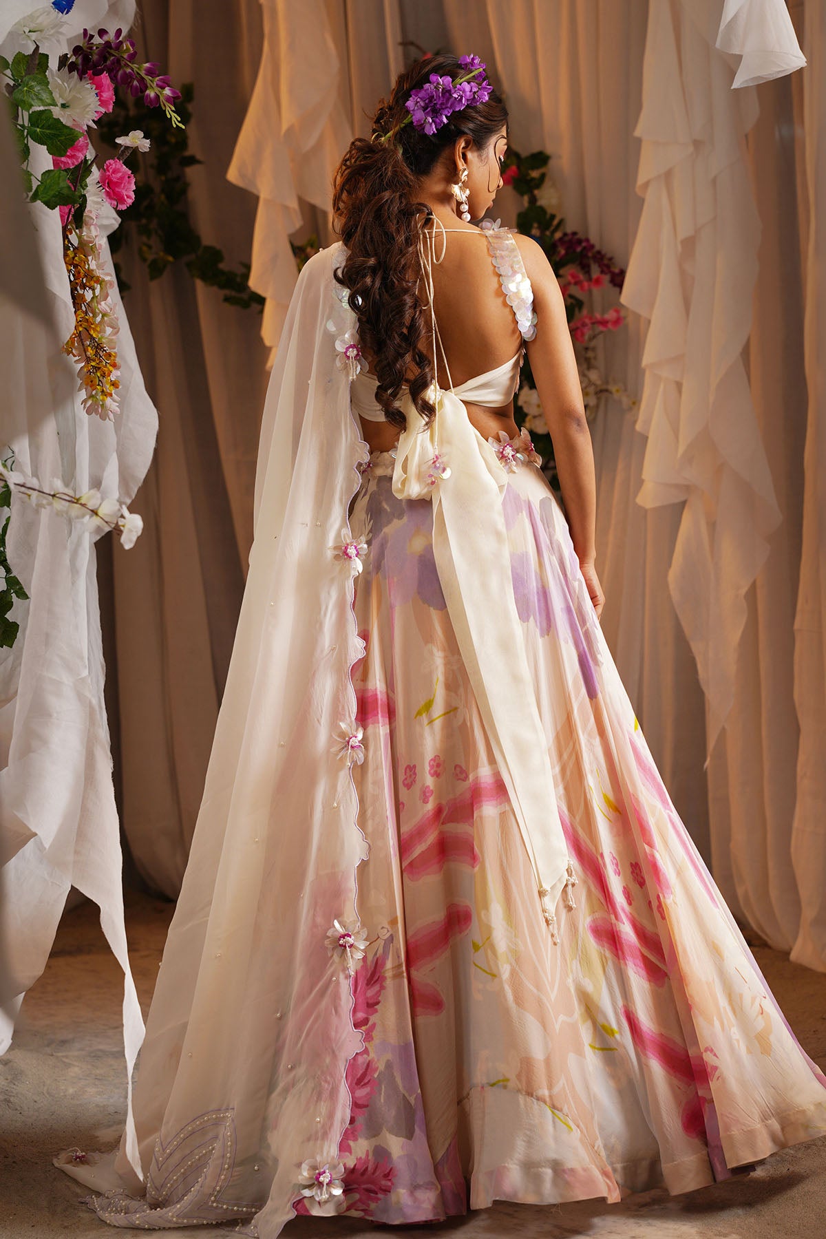 Sequins Multicolor Lehenga Set