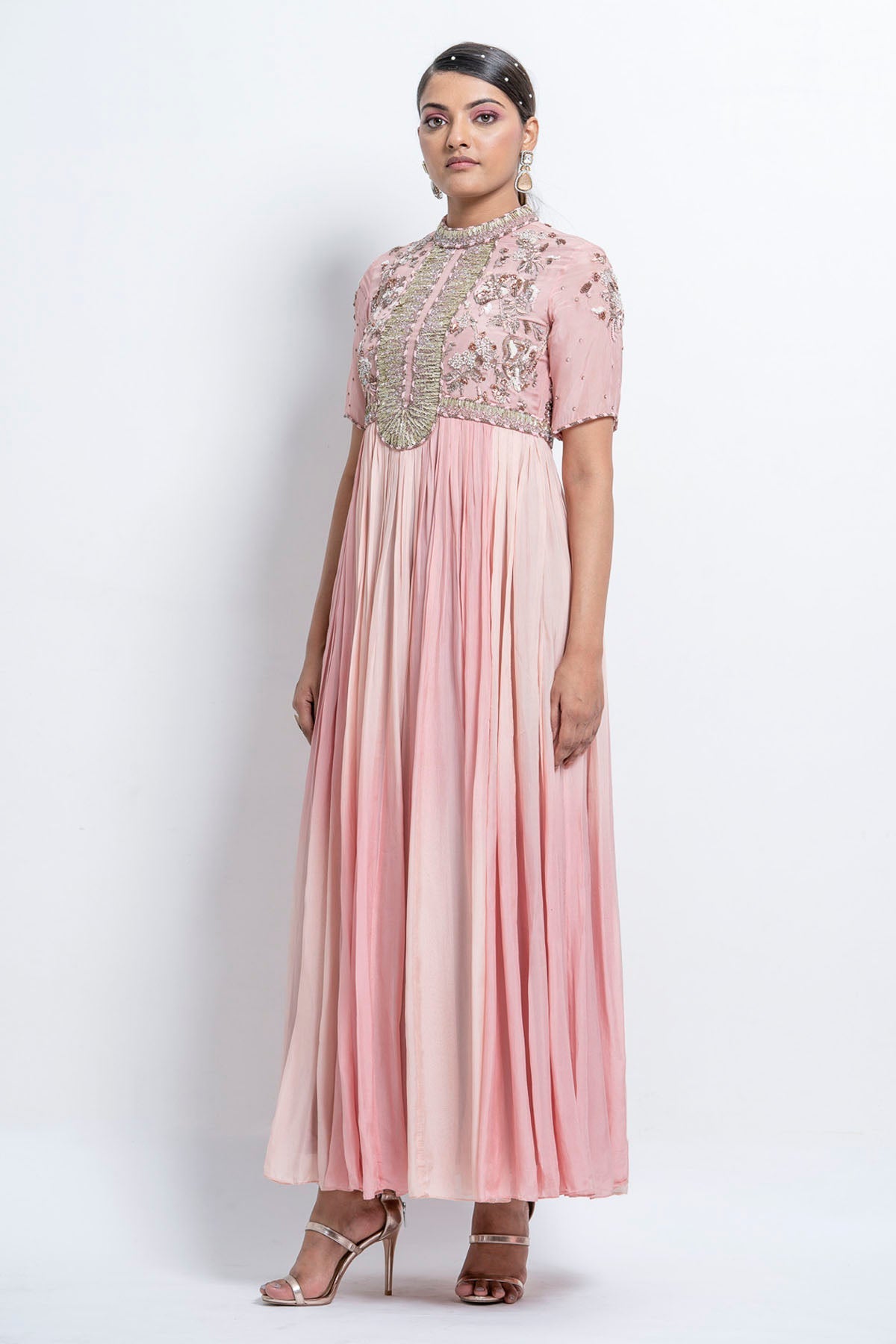 Sequins & Ombre Flared Gown at ScrollnShops