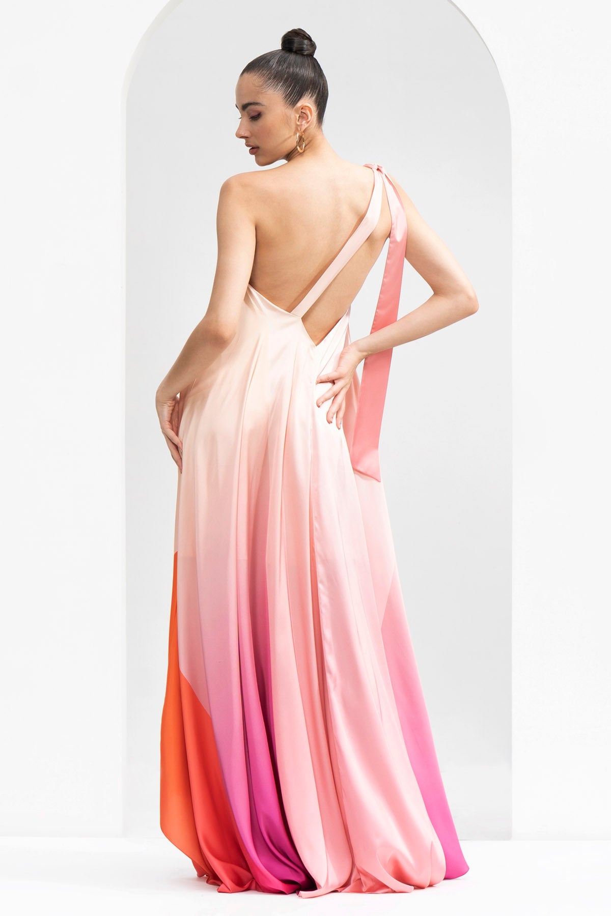 Shaded Pink Printed Kaftan