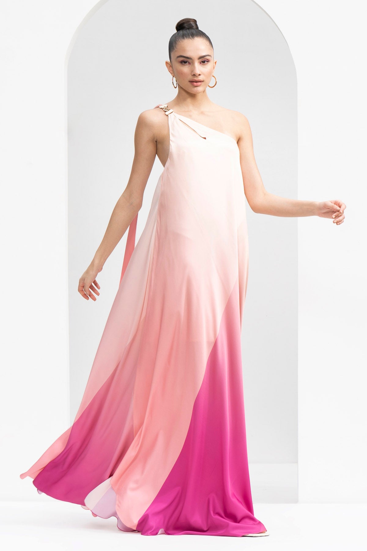 Shaded Pink Printed Kaftan