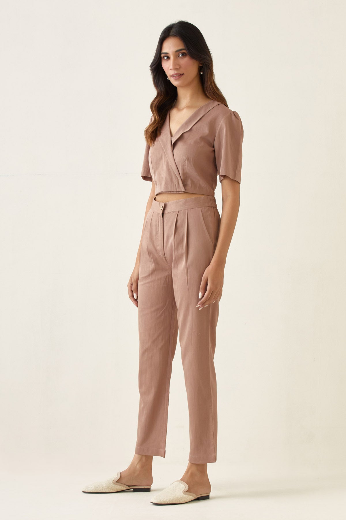 Shawl Collar Top & Pant Set