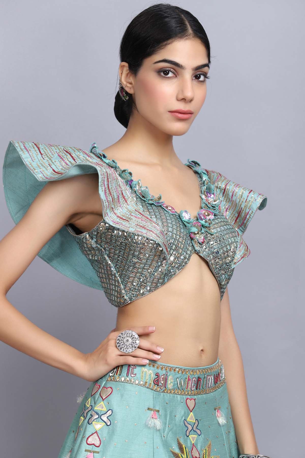 Sheesha Embroidered Lehenga Set