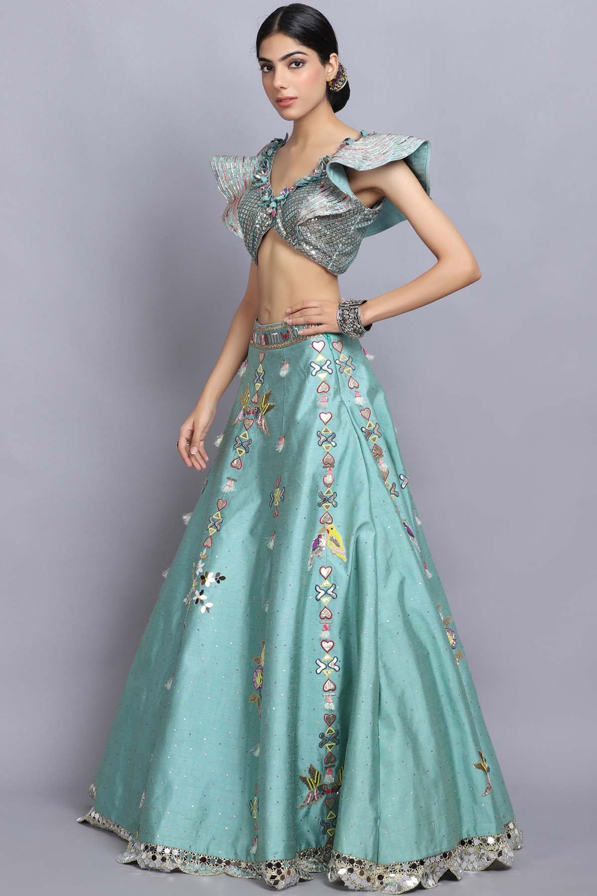 Sheesha Embroidered Lehenga Set