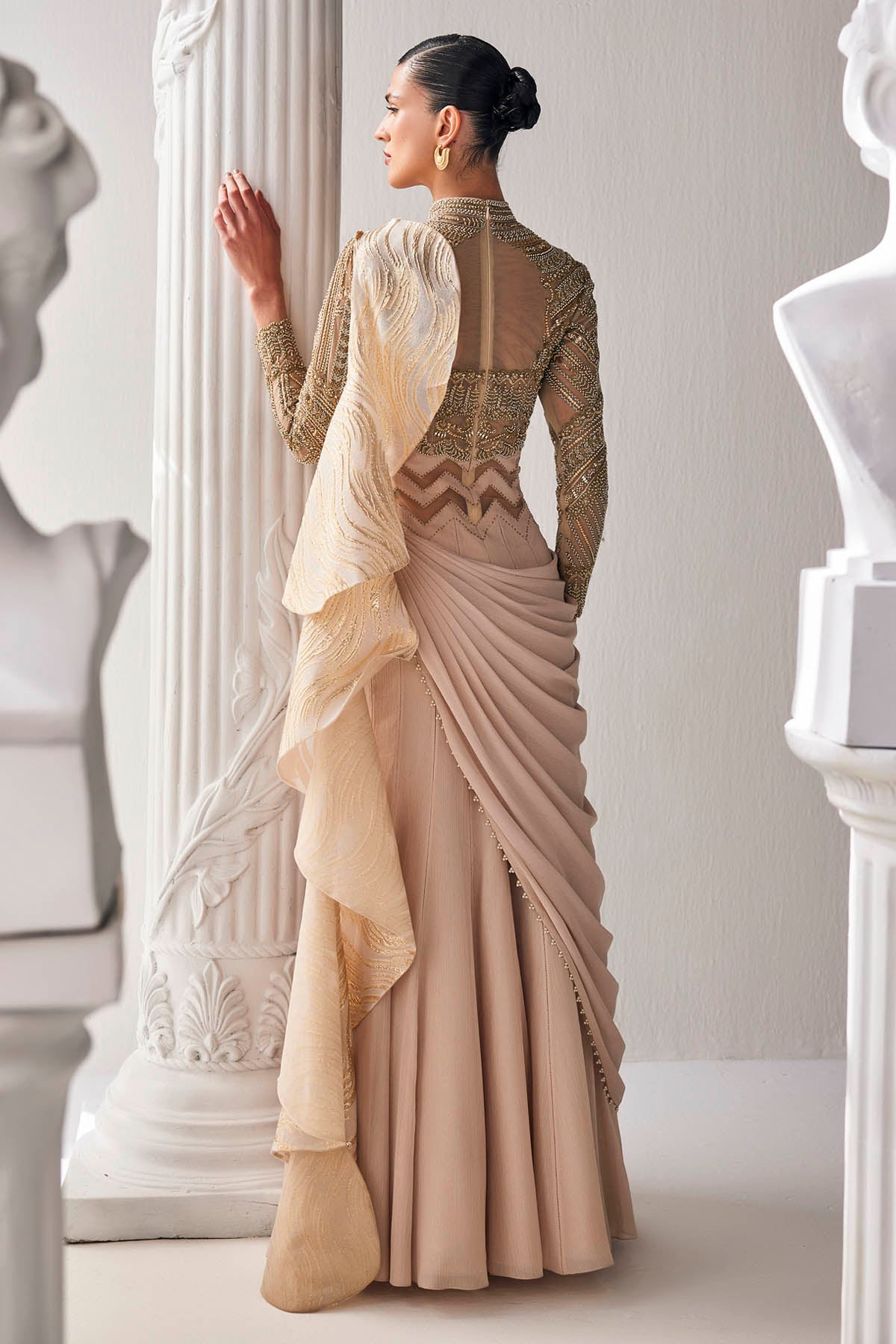 Shimmer Chiffon Drape Saree