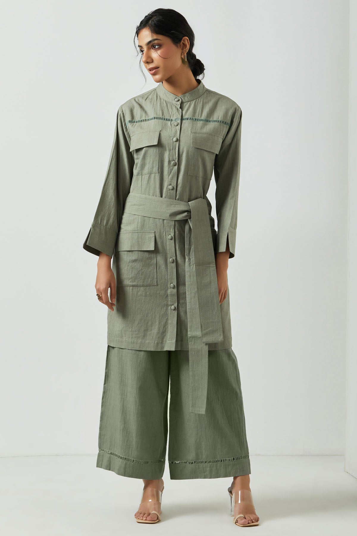 Shirt Dress Tunic & Pant Set