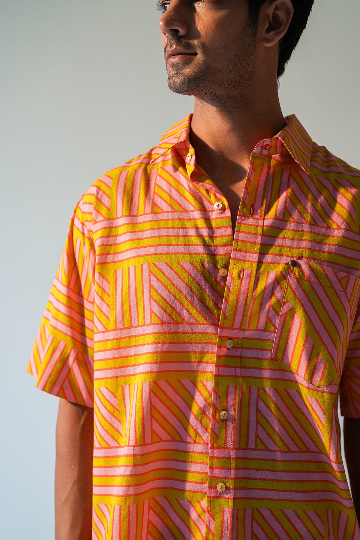 Short Sleeves Multicolor Shirt