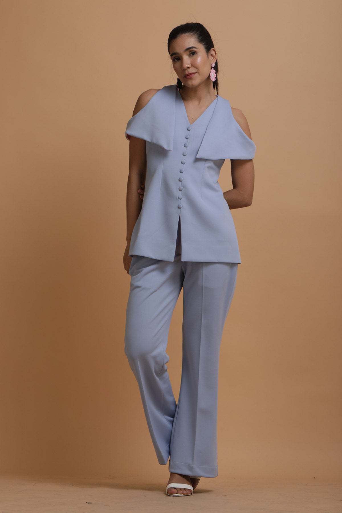 Cold Shoulder Blazer Set