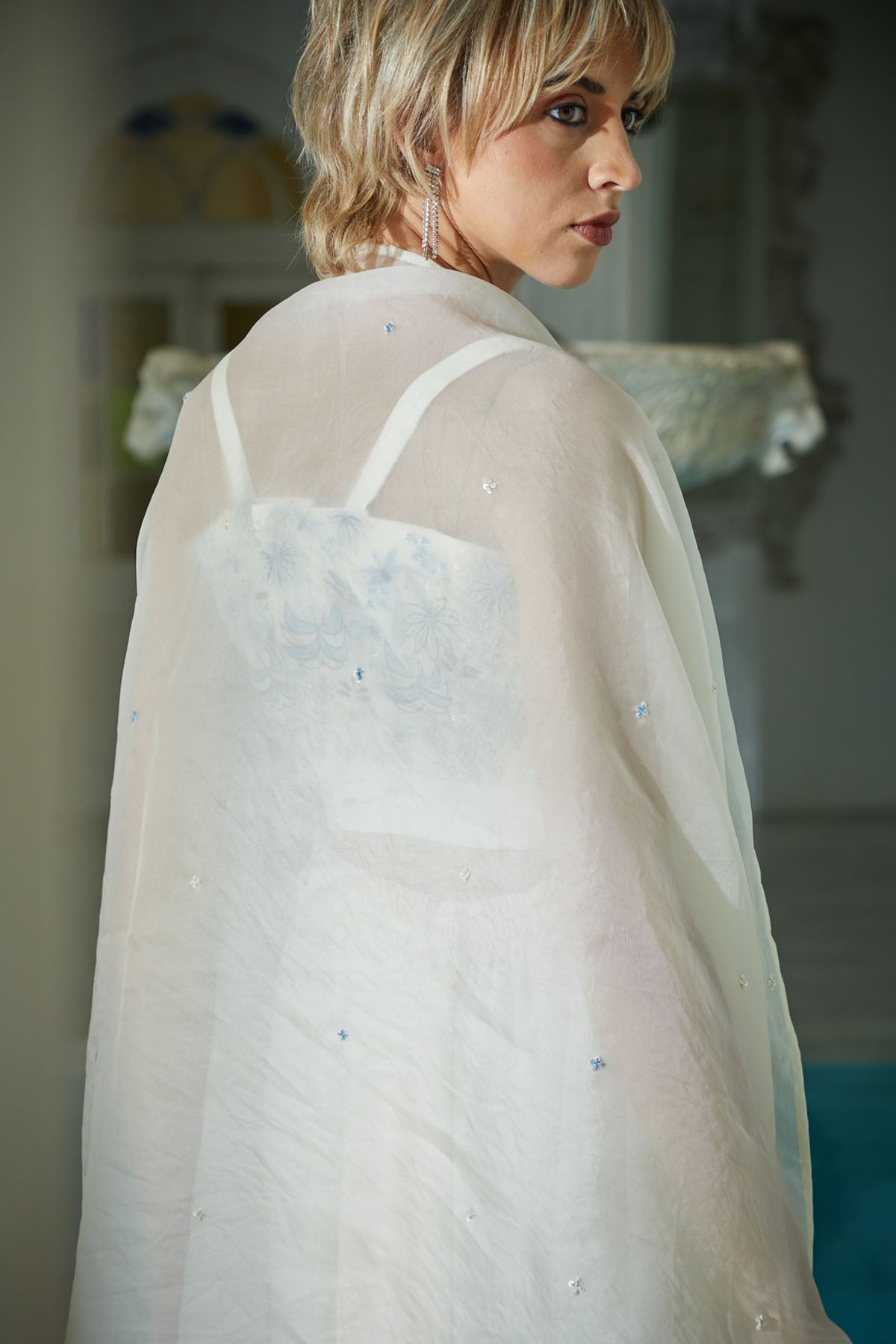 Silk Drape Skirt & Jacket Set