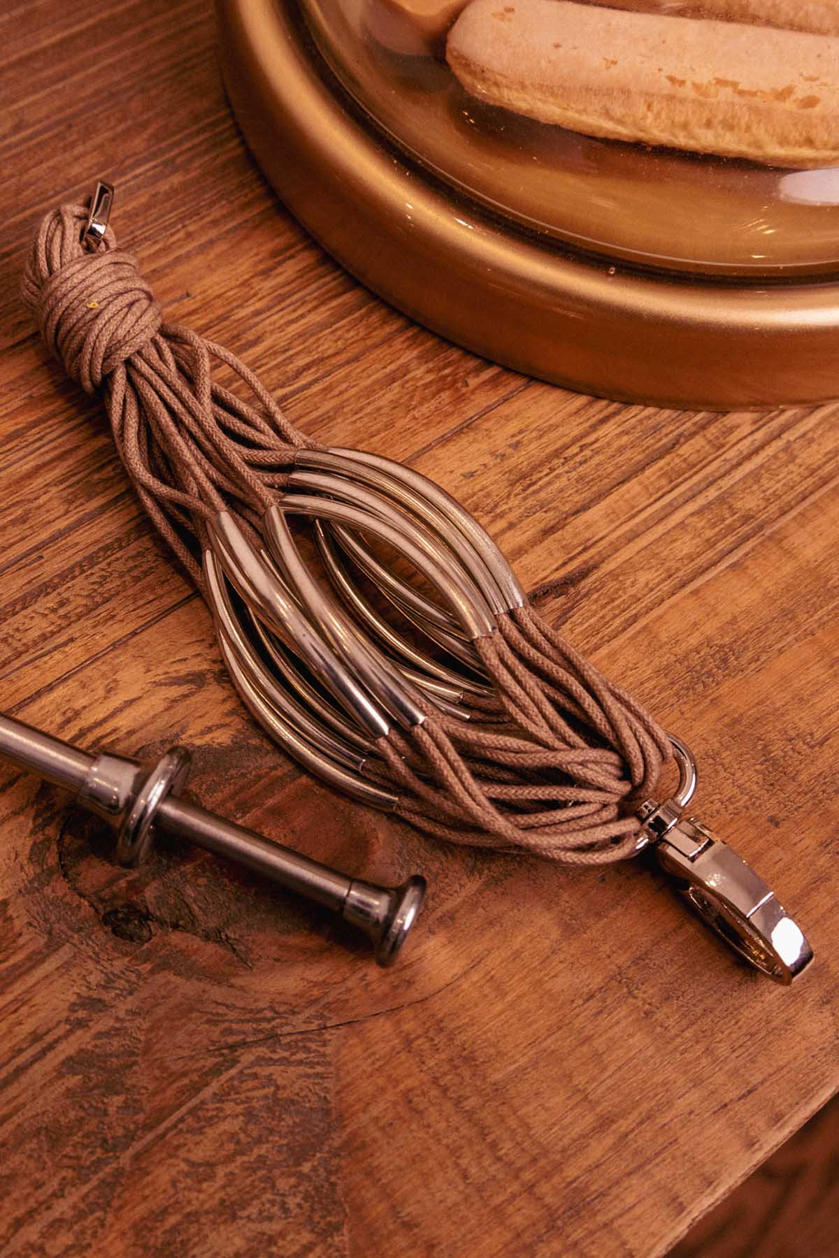 Silver Metallic Tube Bracelet