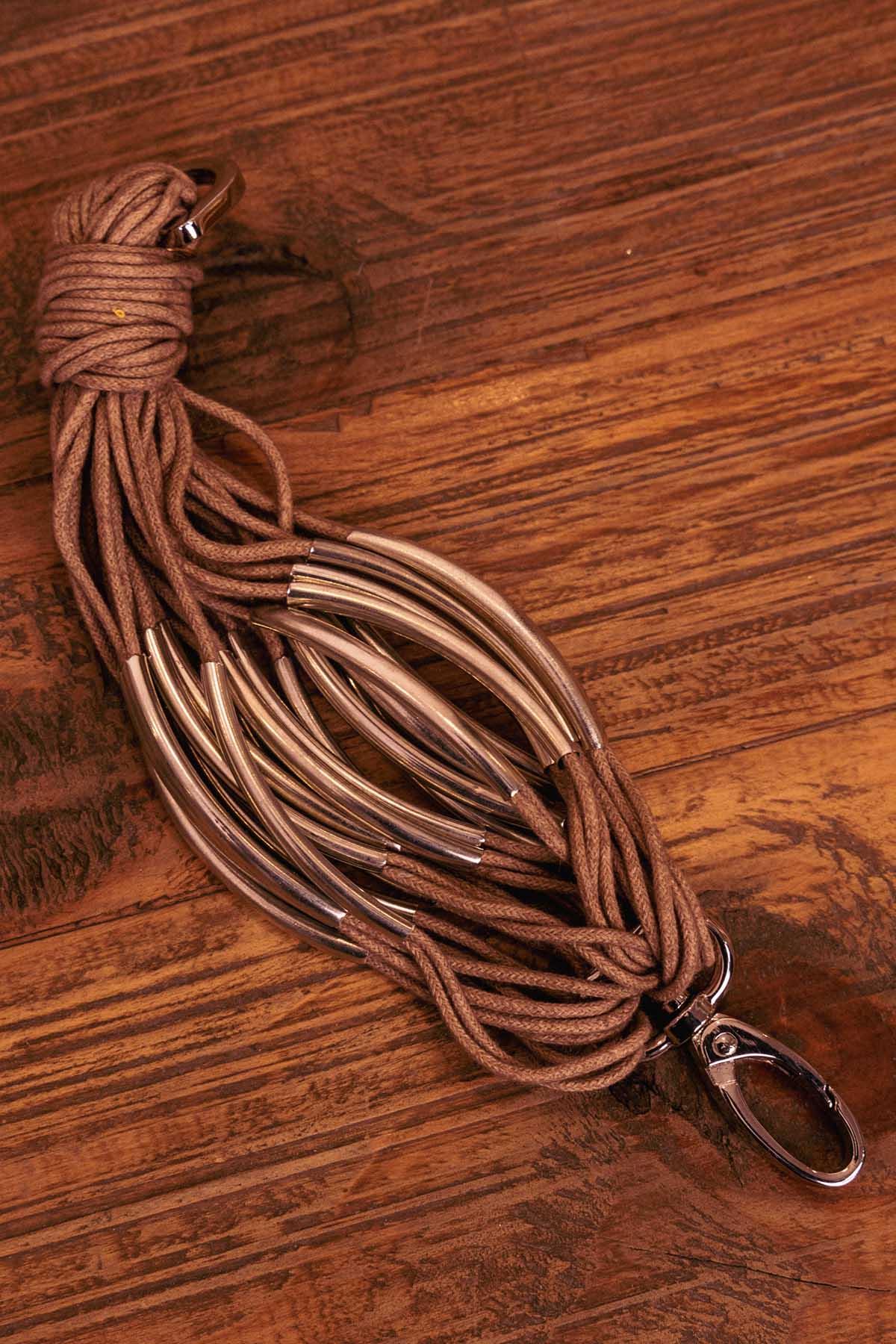 Silver Metallic Tube Bracelet