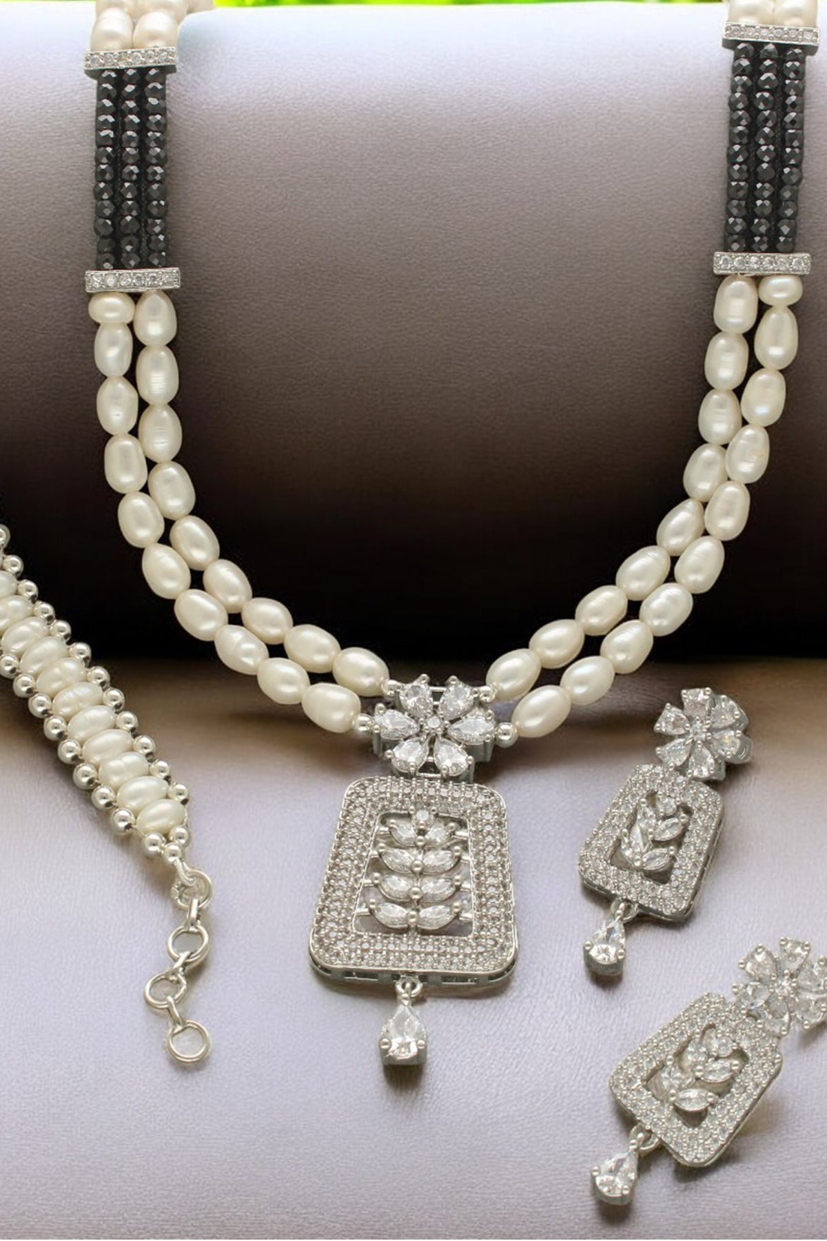Silver Alloy Pearls Jewellery