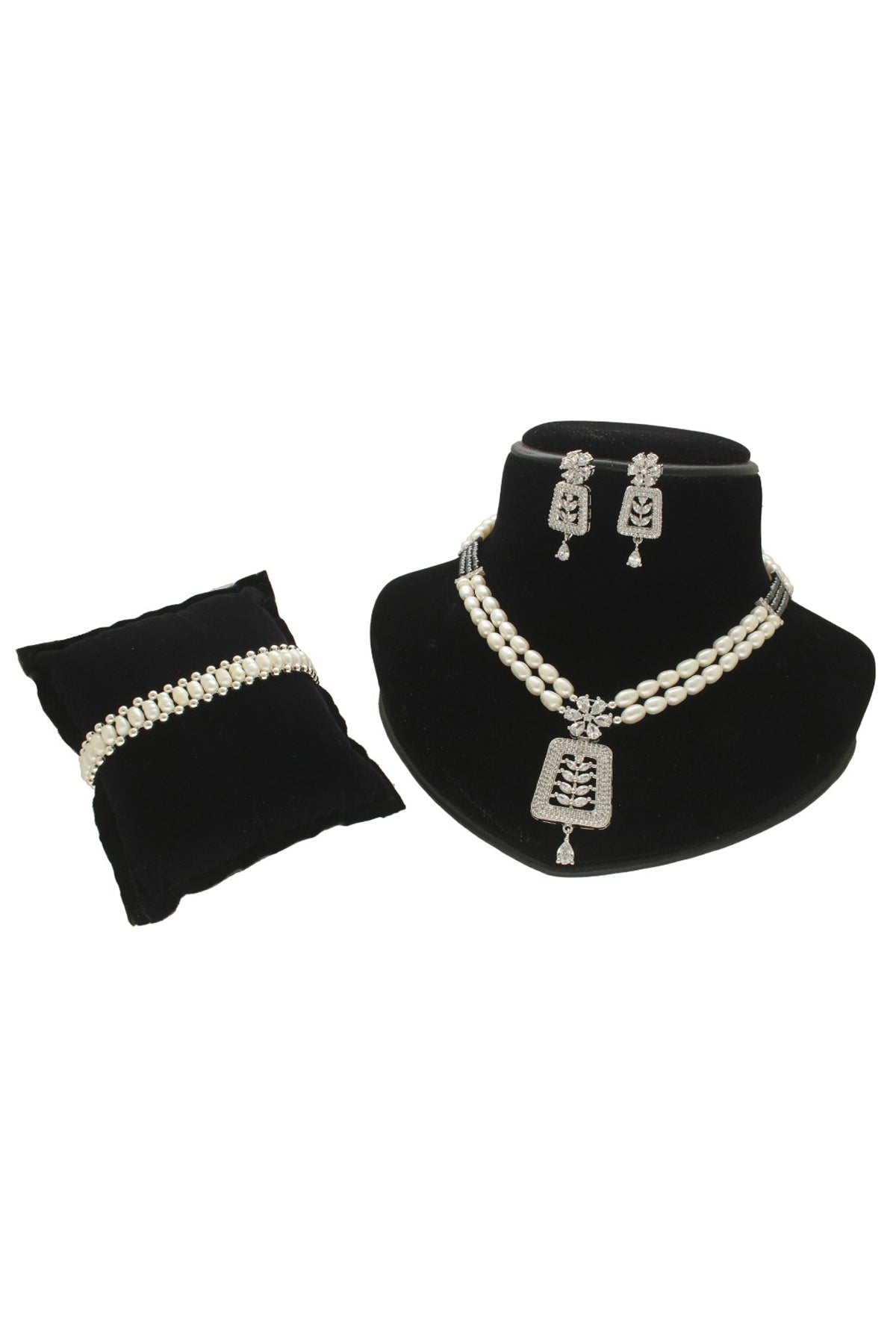 Silver Alloy Pearls Jewellery