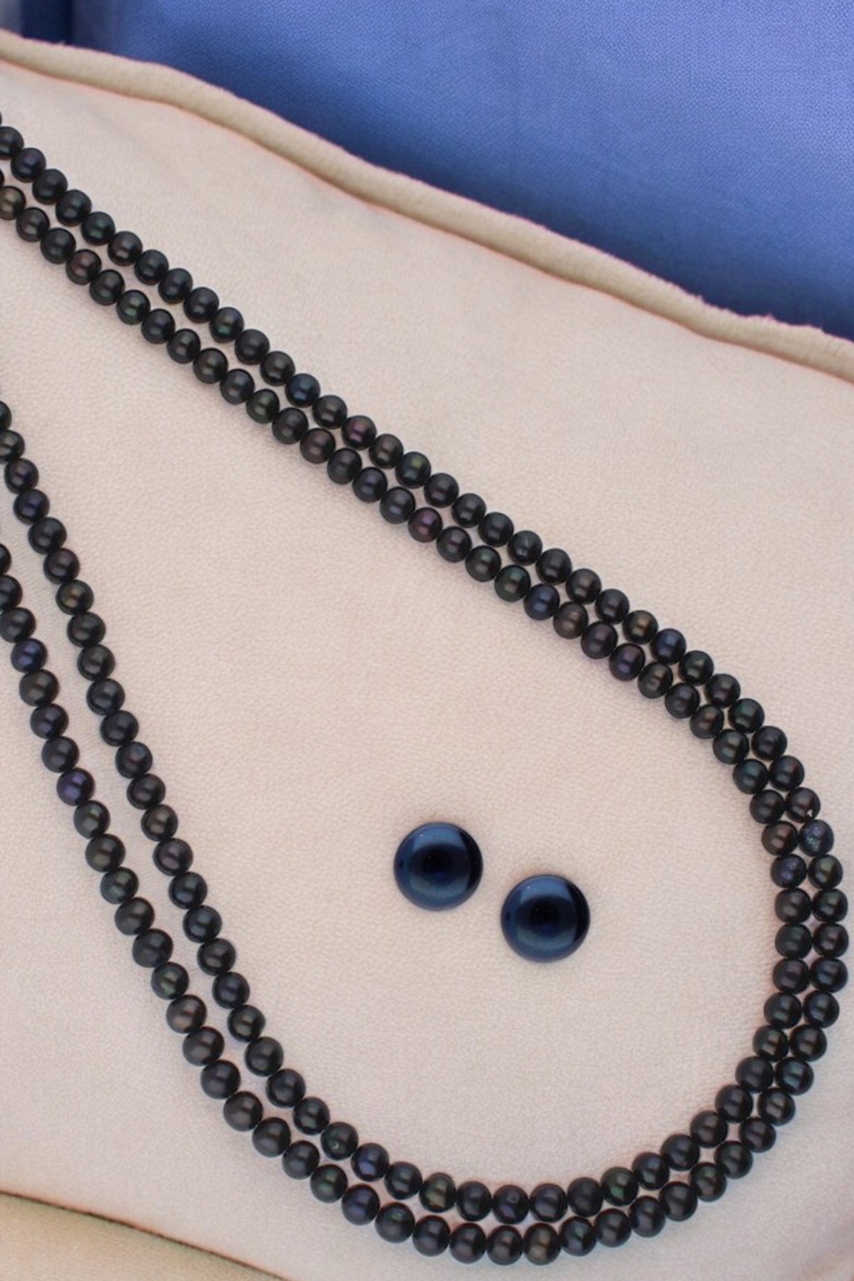 Buy Silver And Black Jewellery Set for women by J Pearls online available at scrollnshops
