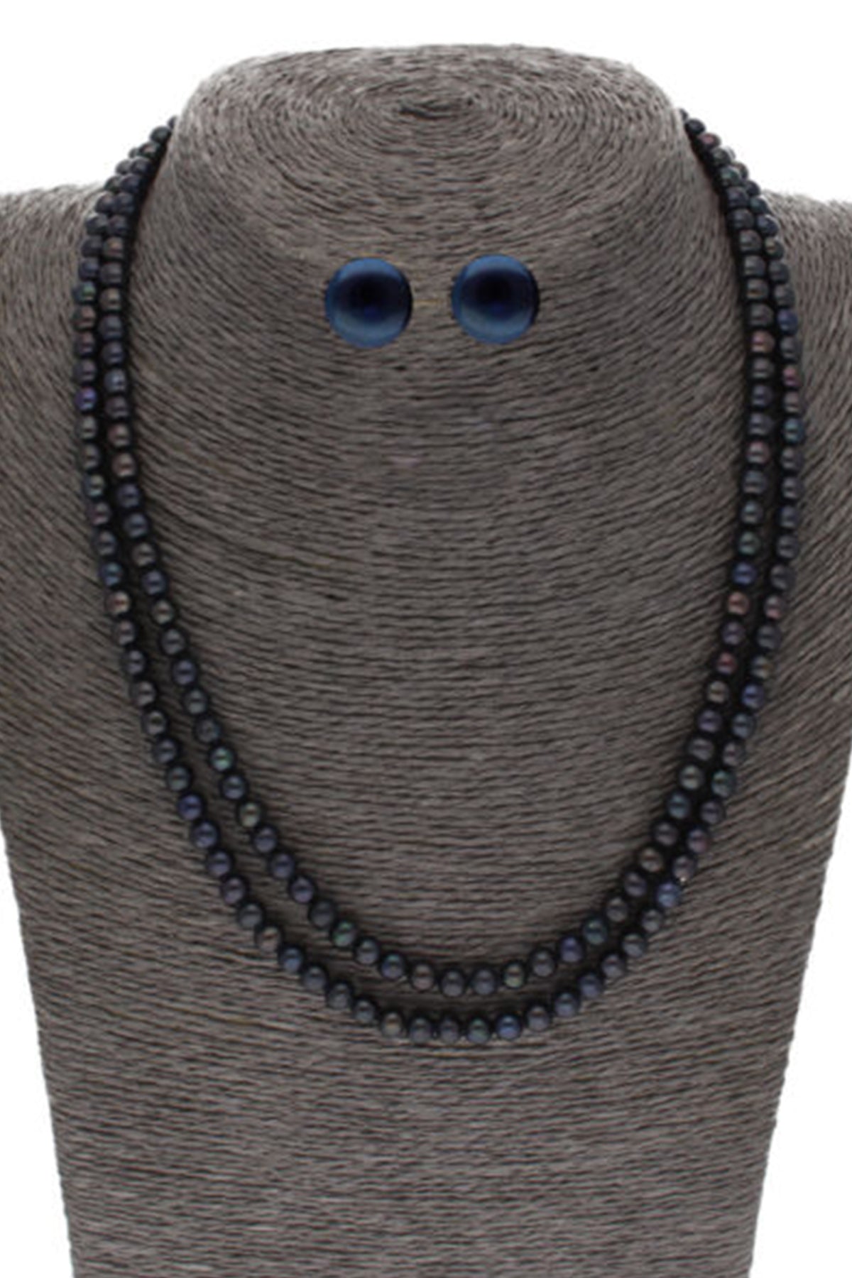 Silver And Black Jewellery Set