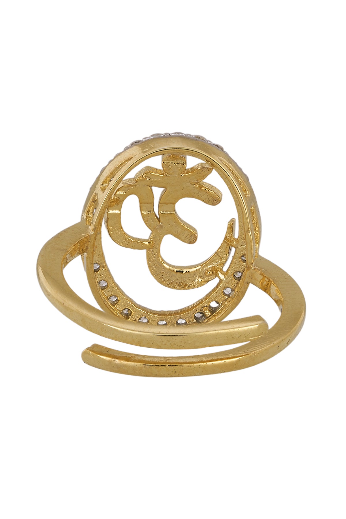 Silver Aum Embellished Ring