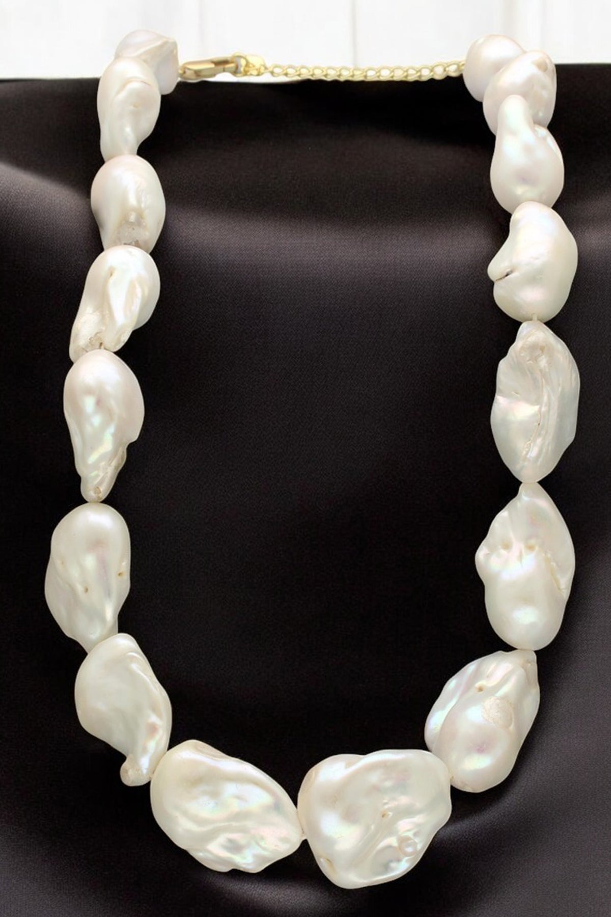 Silver Baroque Pearl Necklace