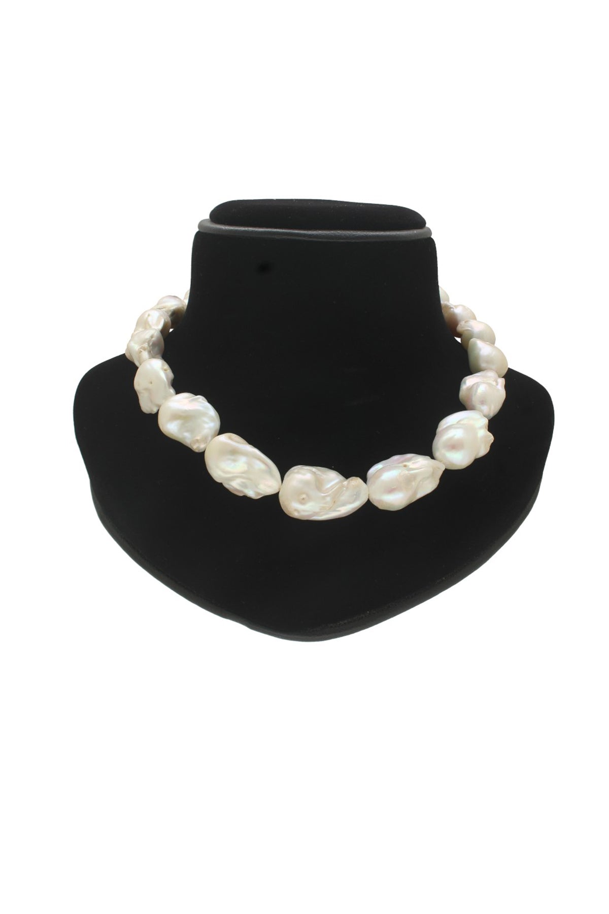 Silver Baroque Pearl Necklace