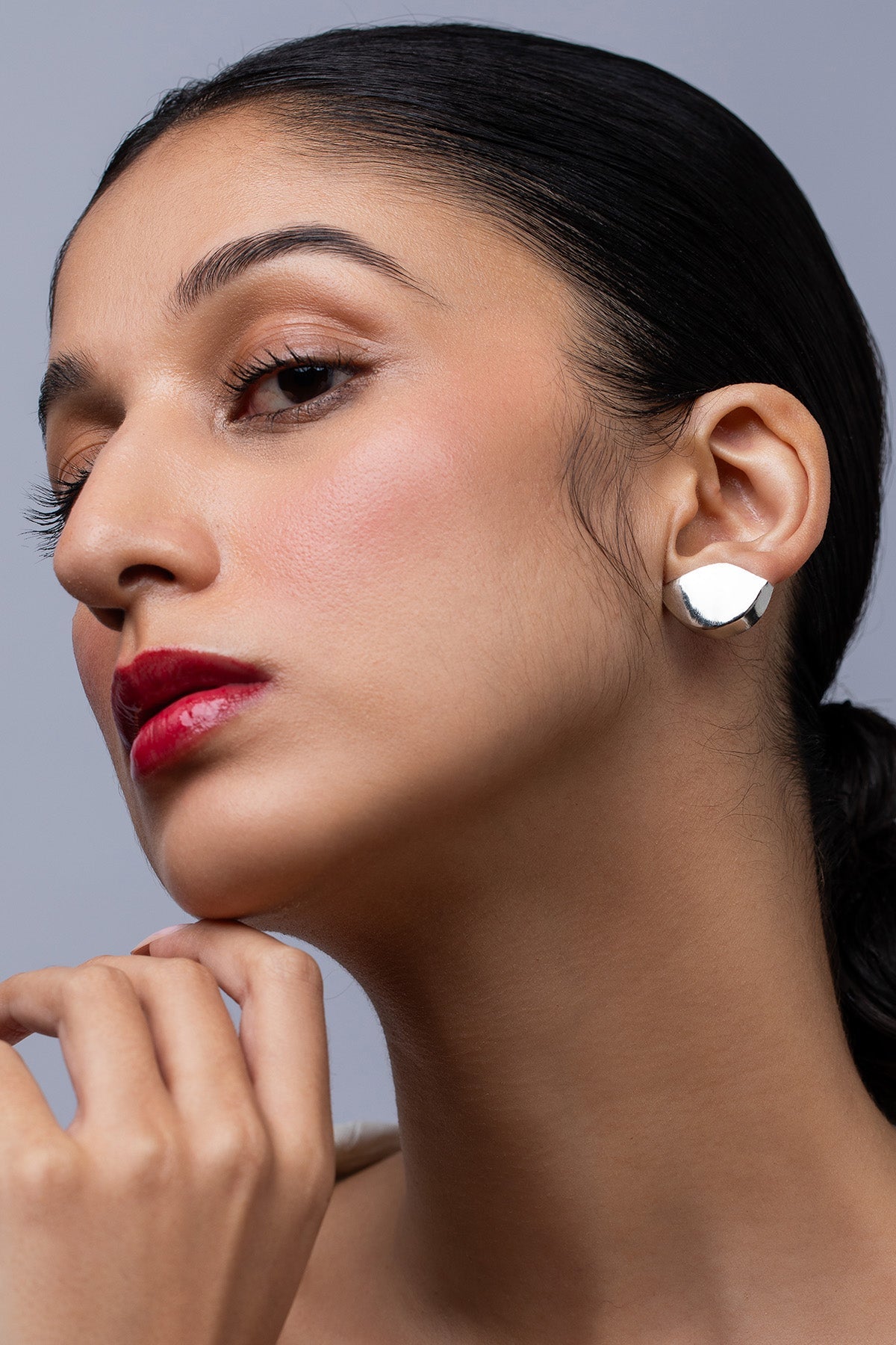 Buy Silver Brass Drip Shape Earring for women by Ethnic Andaz online available at scrollnshops