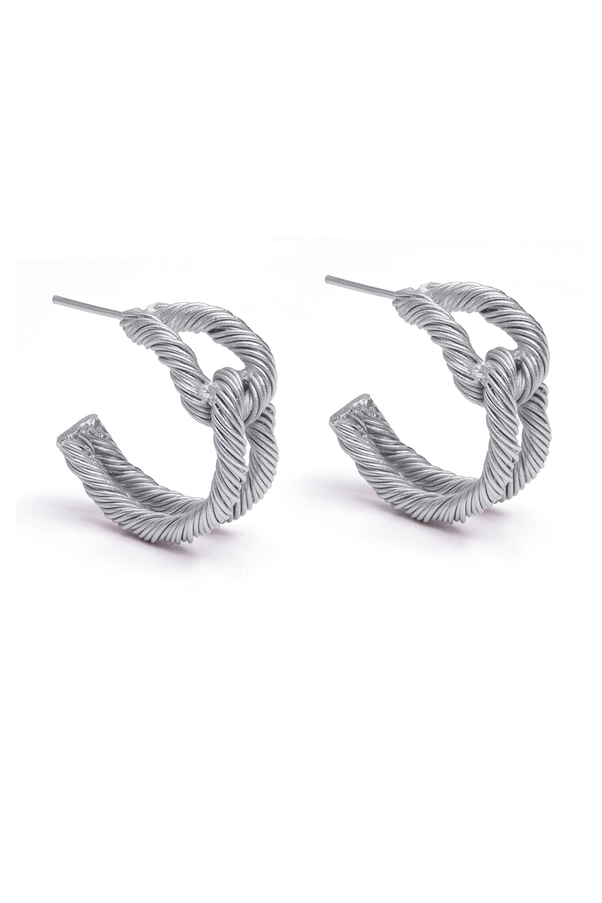 Buy Silver Brass Knot Hoop Earring for women by Ethnic Andaz online available at scrollnshops