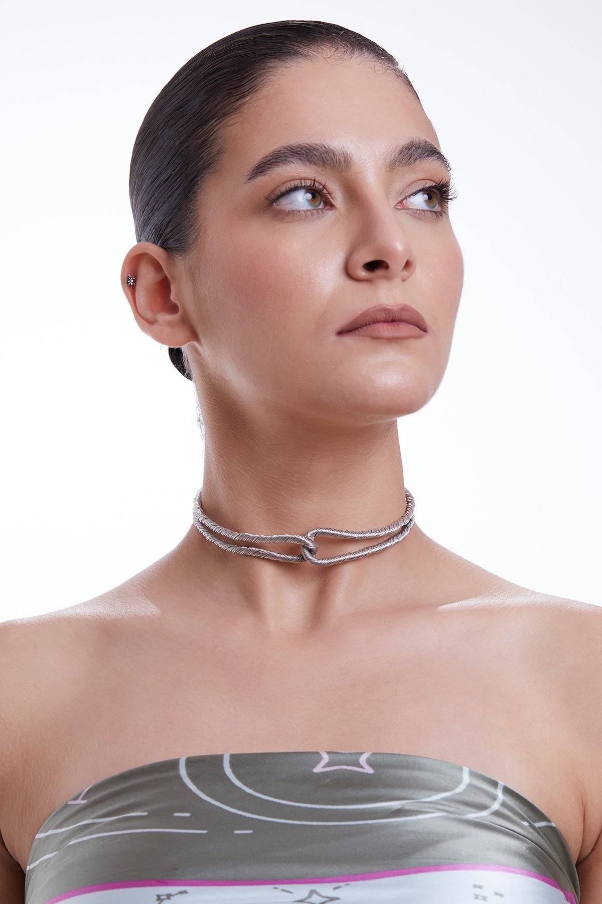 Buy Silver Brass Knot Shape Necklace for women by Ethnic Andaz online available at scrollnshops