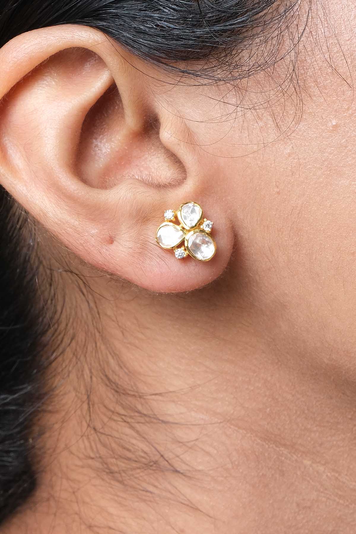 Sica Silver Cubic Zirconia Earrings for jewellery online at ScrollnShops