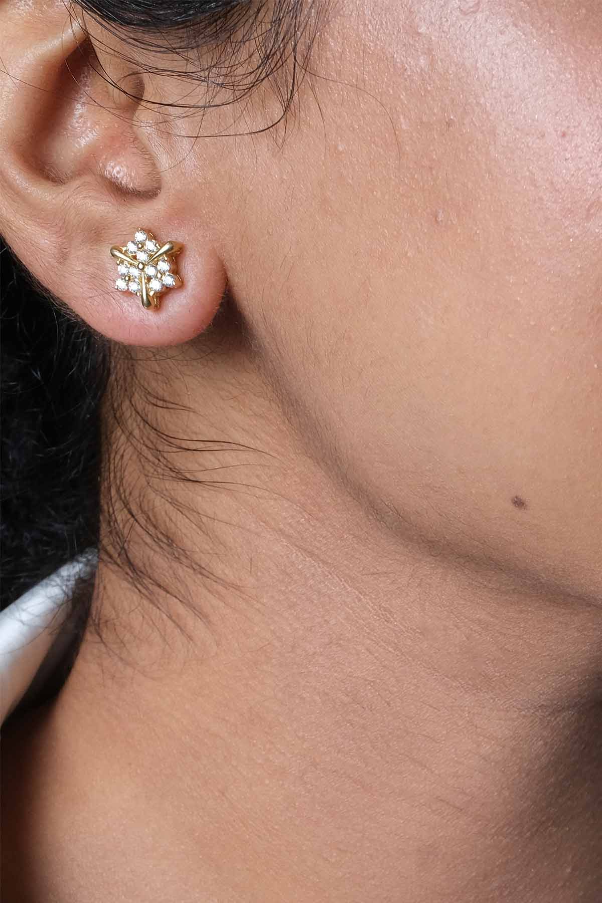 Silver Cubic Zirconia Studs