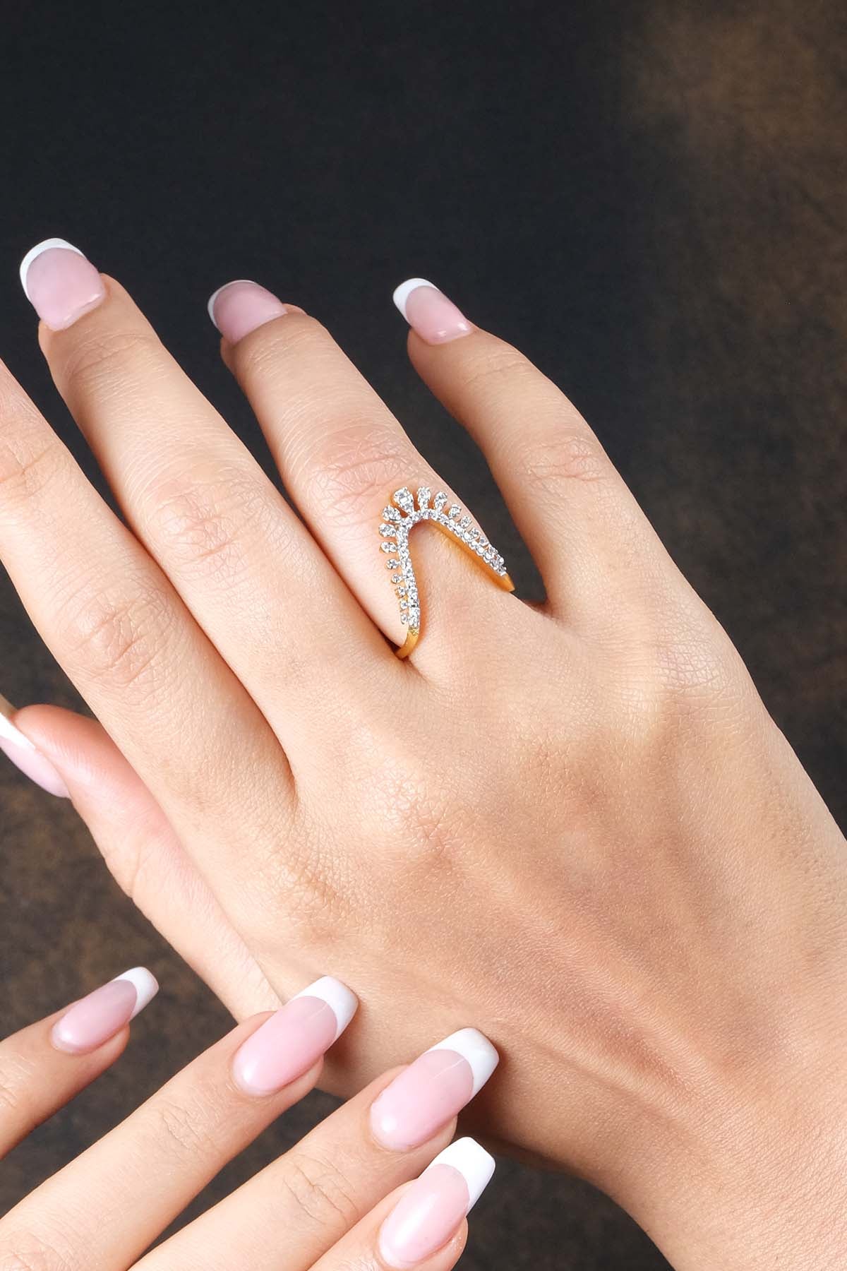 Silver Cubic Zirconia Vanki Ring