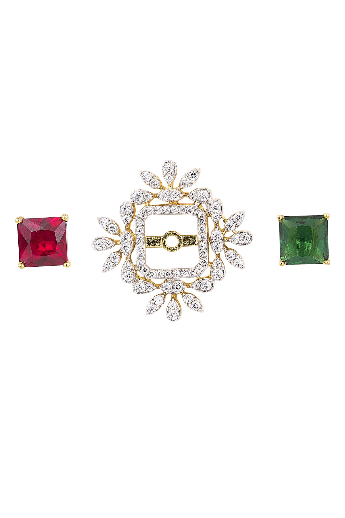 Silver Detachable Pendant Set