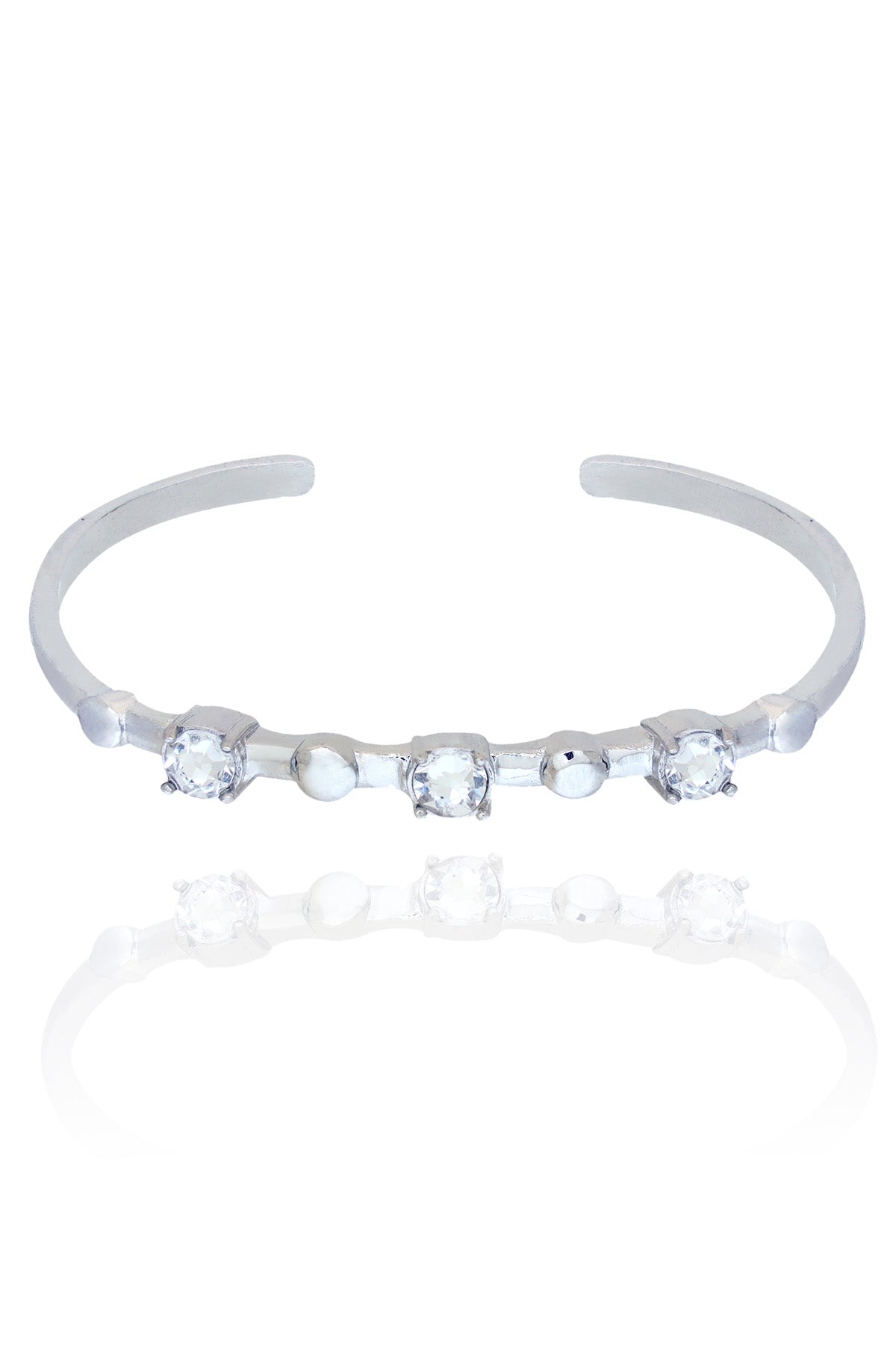 Buy Silver Diamond Kada Bracelet For Women Online at ScrollnShops