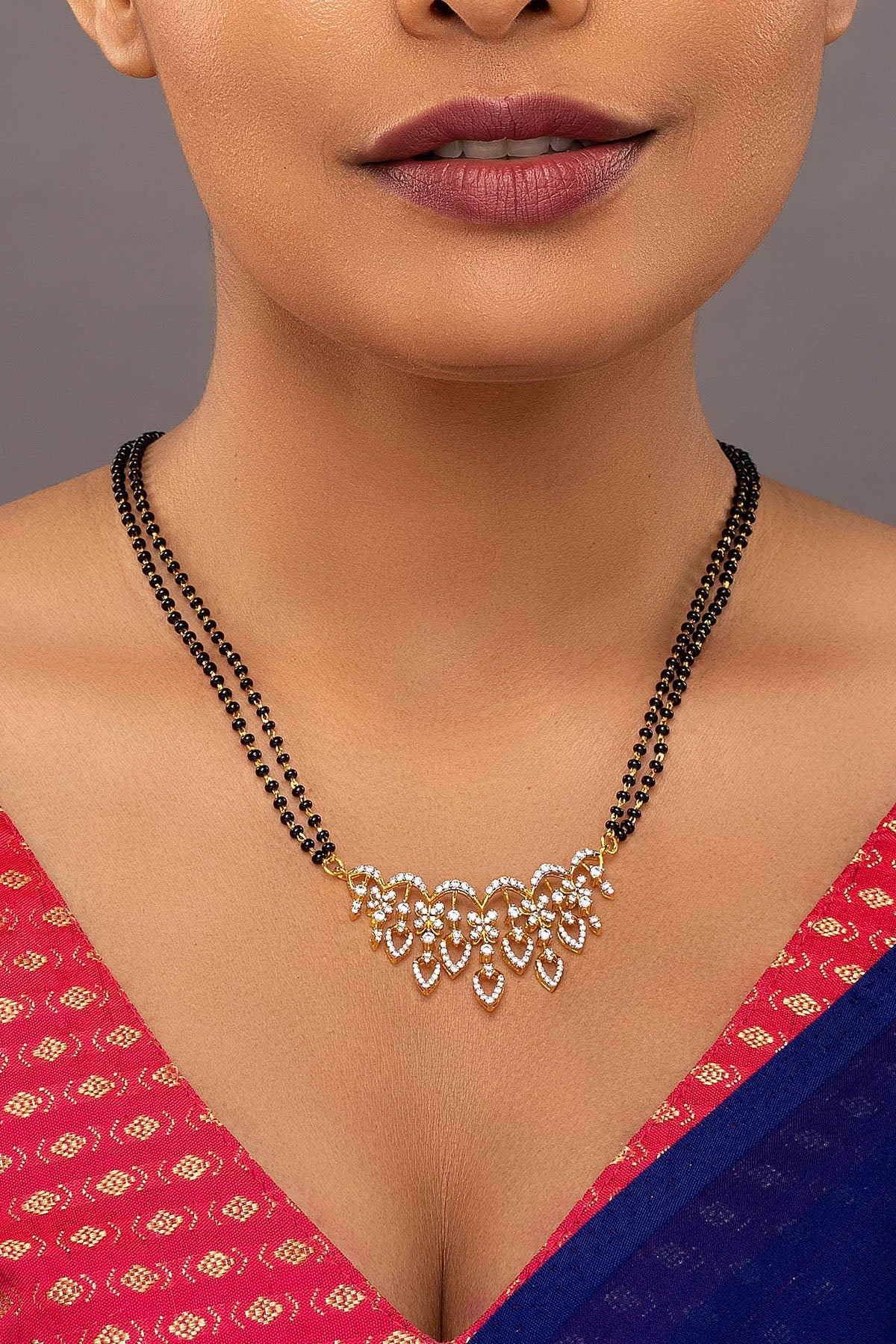 Buy  Silver Double Line Mangalsutra for women by Sica online available at scrollnshops