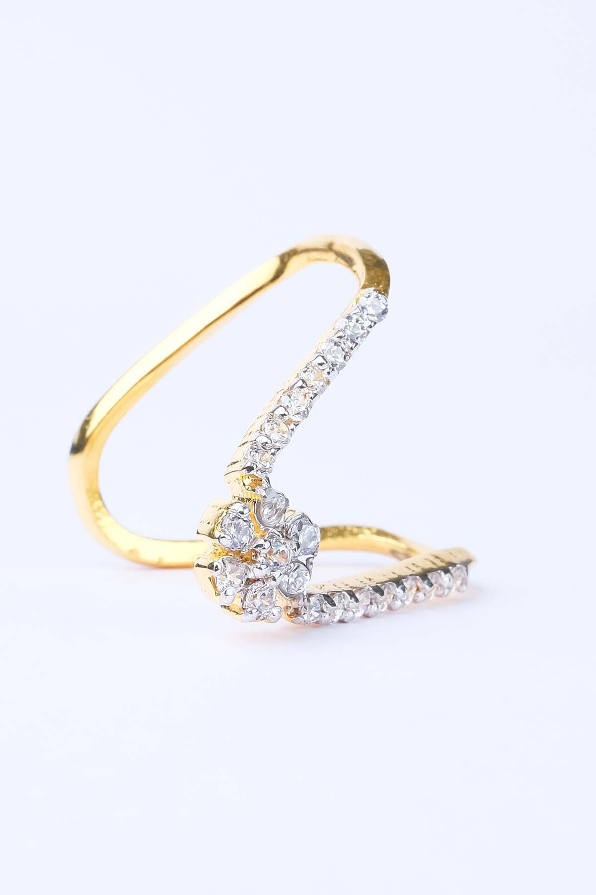 Silver Embellished Vanki Ring