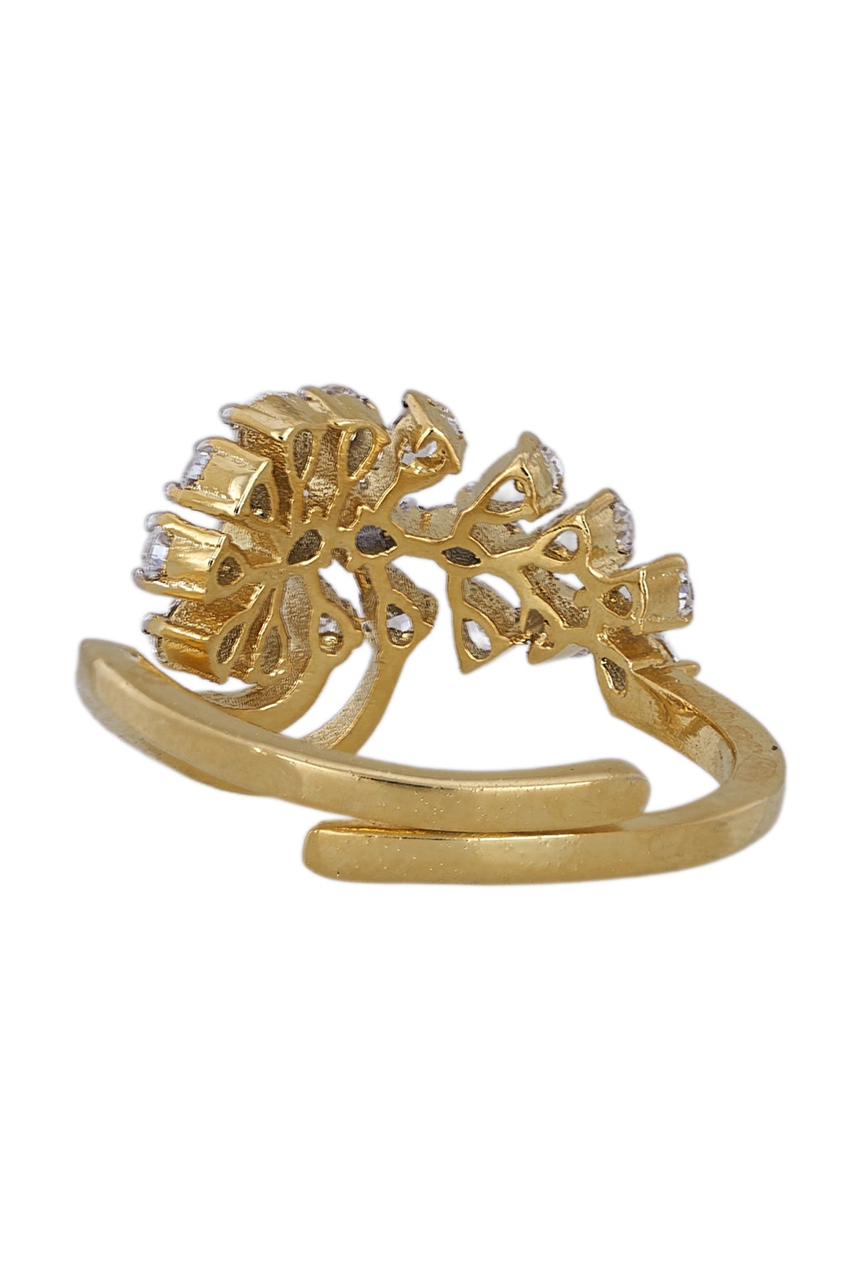 Silver Floral Embellished Ring