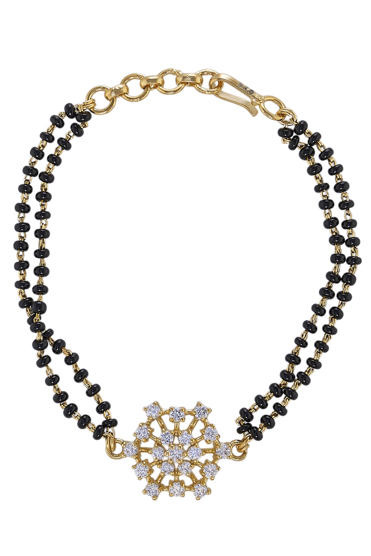 Silver Floral Hand Mangalsutra