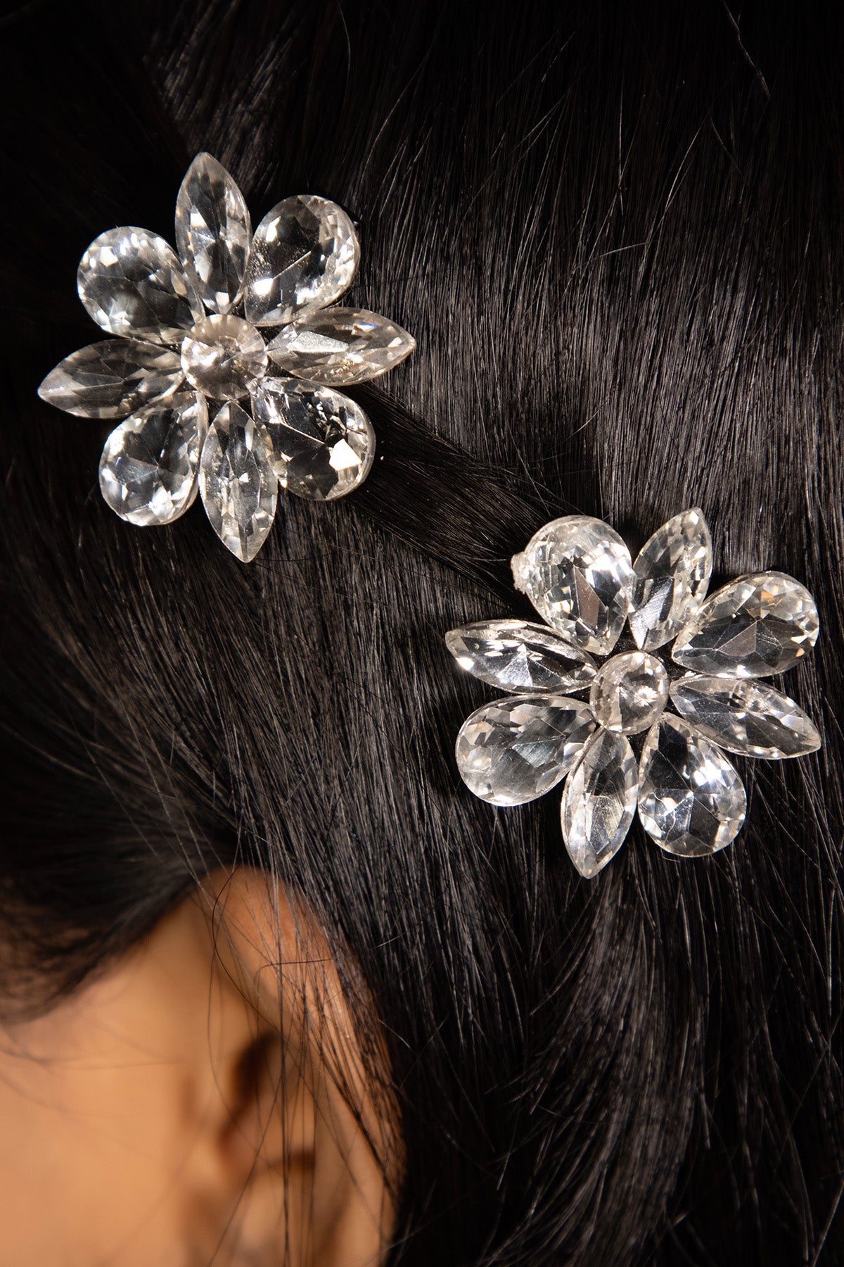 Buy Silver Floral Stone Studded Clip by Beauty Spot Jewellery for Women online at ScrollnShops