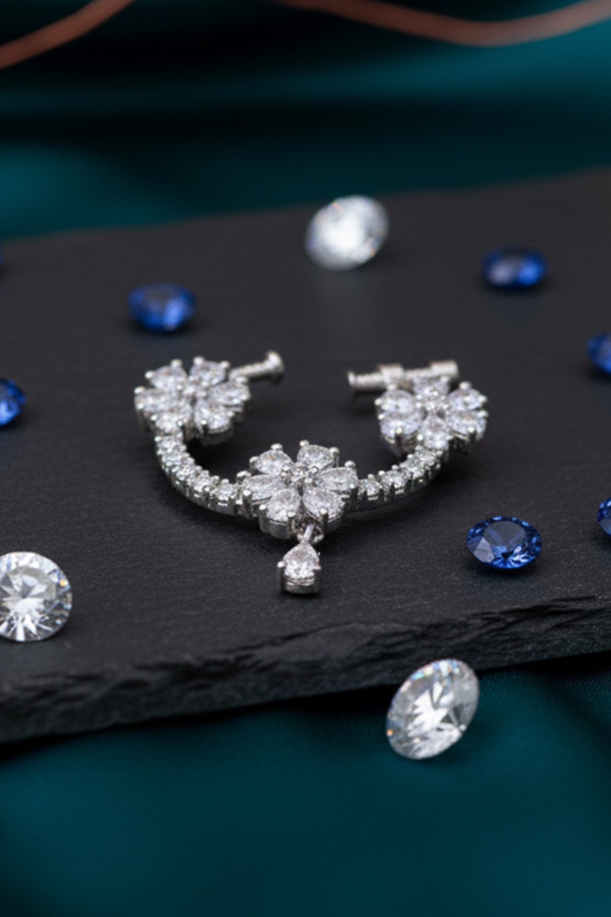 Buy Silver Flower Shaped Nose Ring for women by Inko & Co online available at scrollnshops