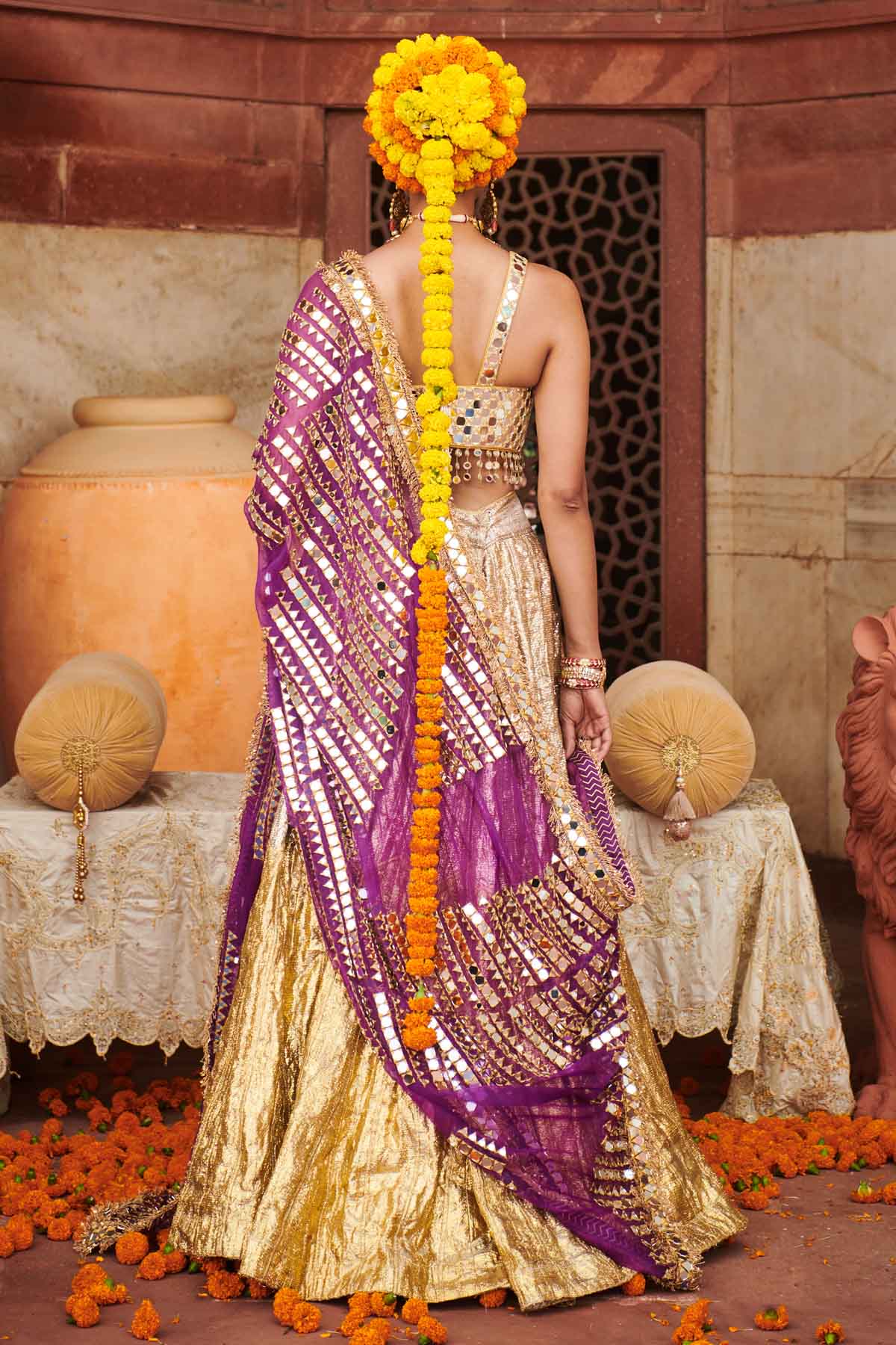 Silver & Gold Lampi Lehenga Set