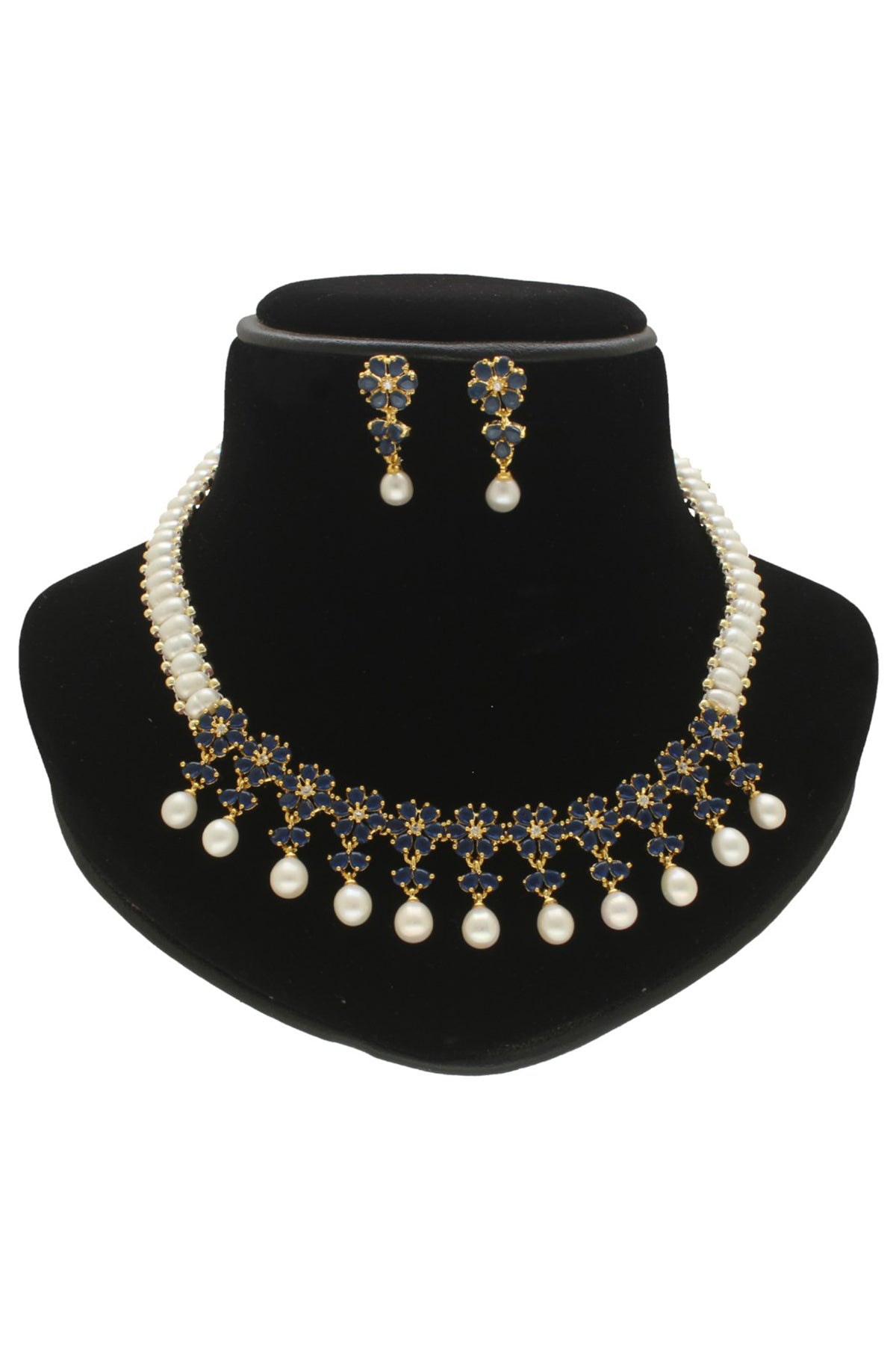 Silver Oval Pearl Jewellery Set