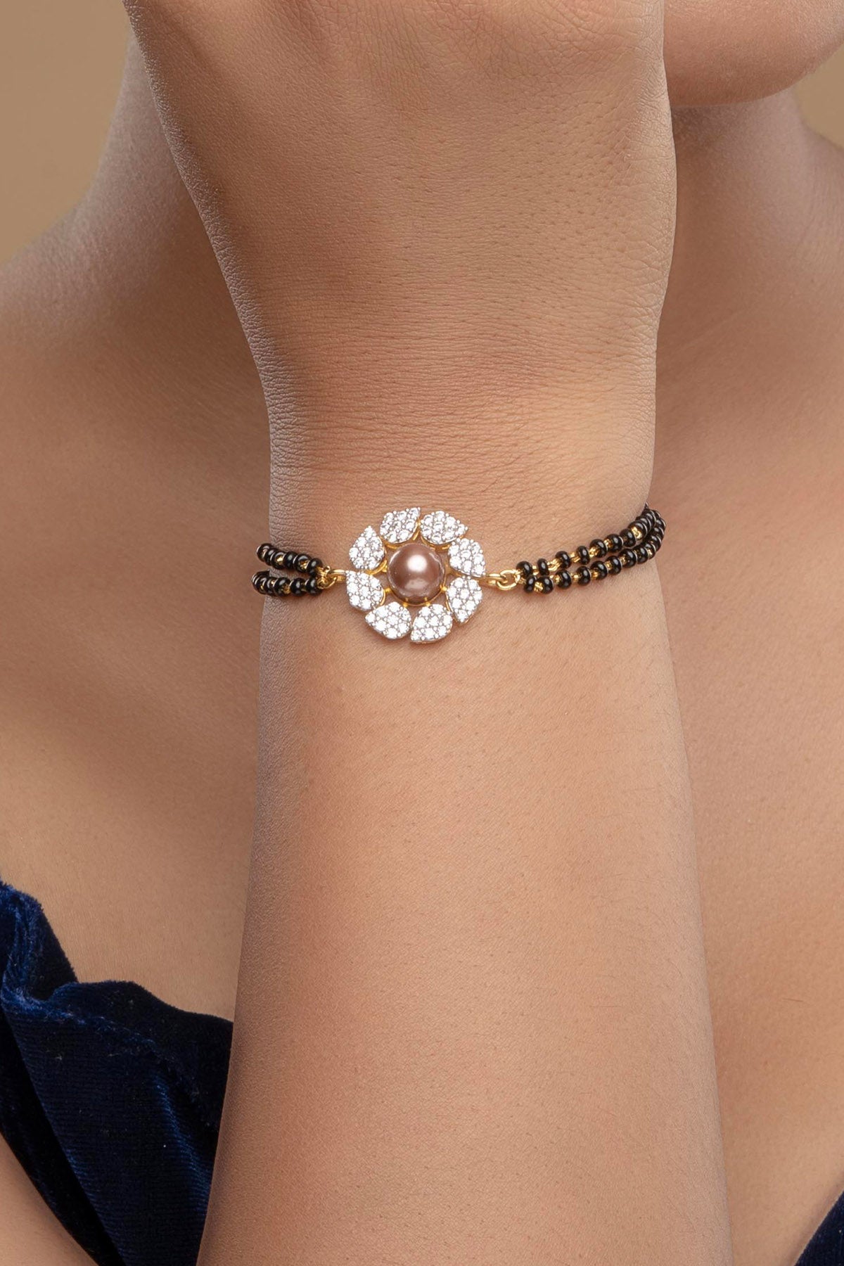 Buy Silver Pearl Hand Mangalsutra by Sica for women online at ScrollnShops