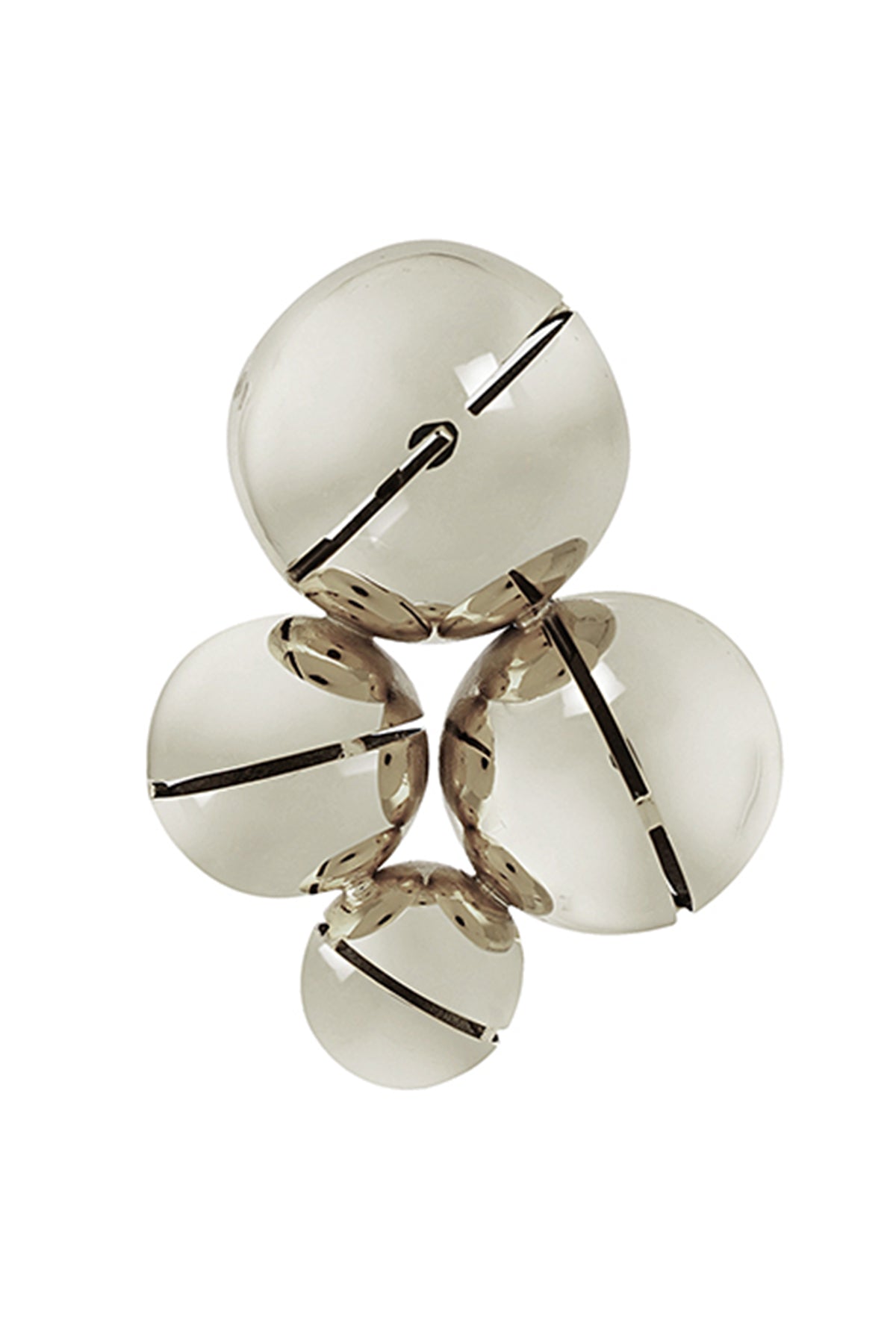 Silver Pearls Plated Brass Studs