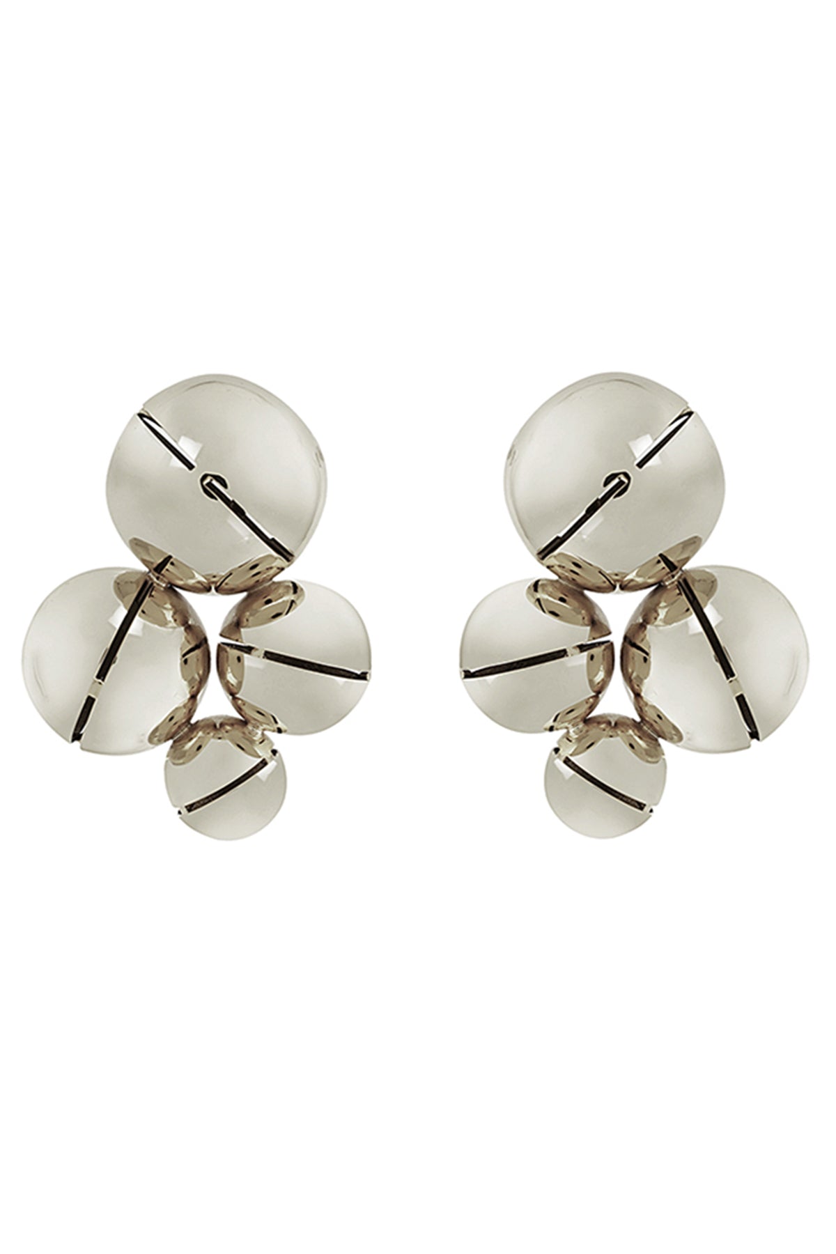 Silver Pearls Plated Brass Studs