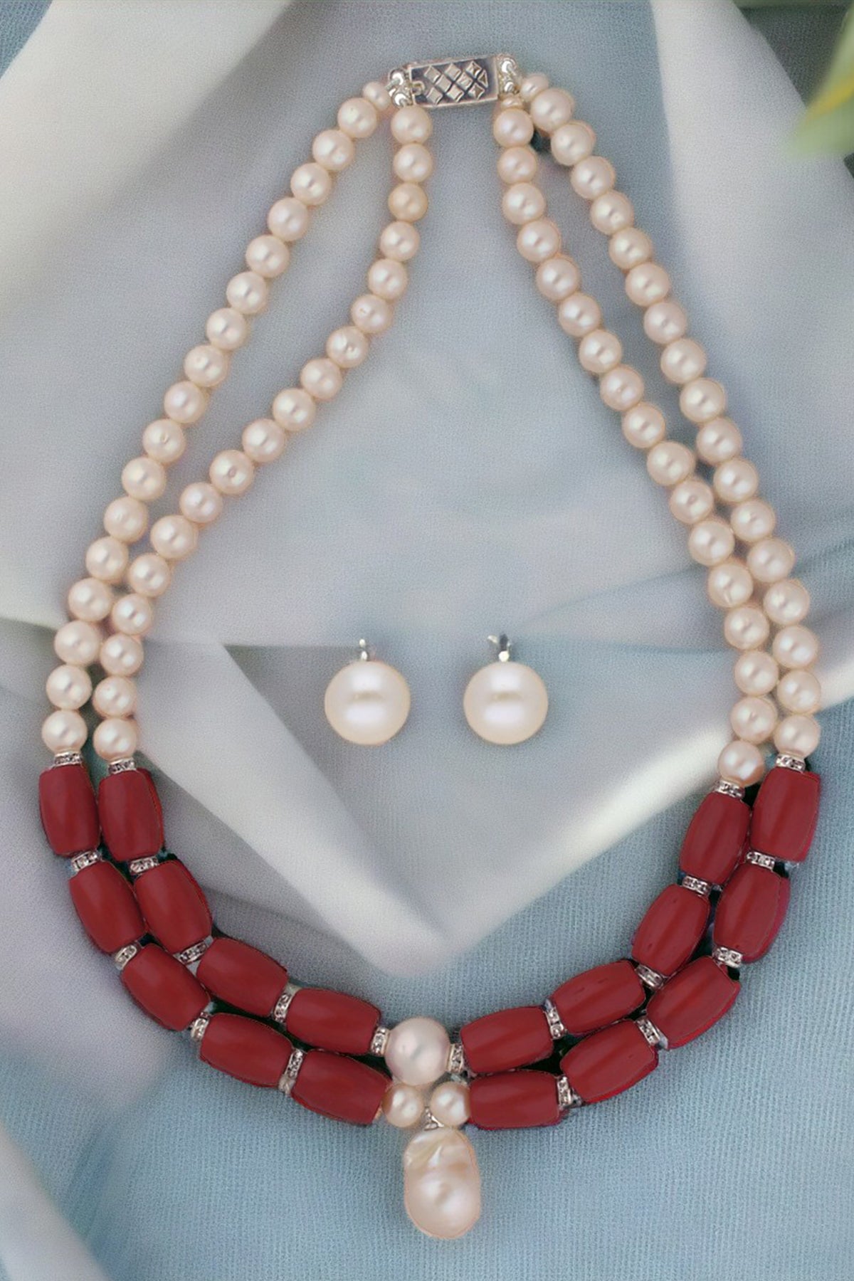 Silver Pearls & Stone Jewellery