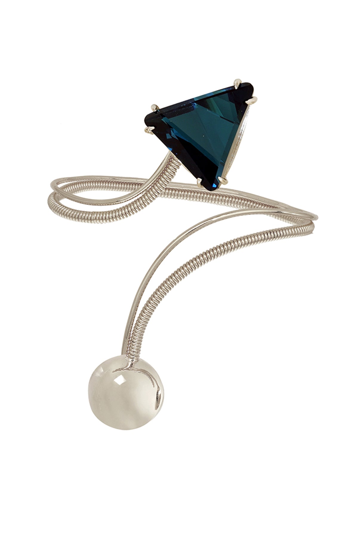 Buy Silver Plated Brass Palm Cuff by Ruhheite for Women online at ScrollnShops