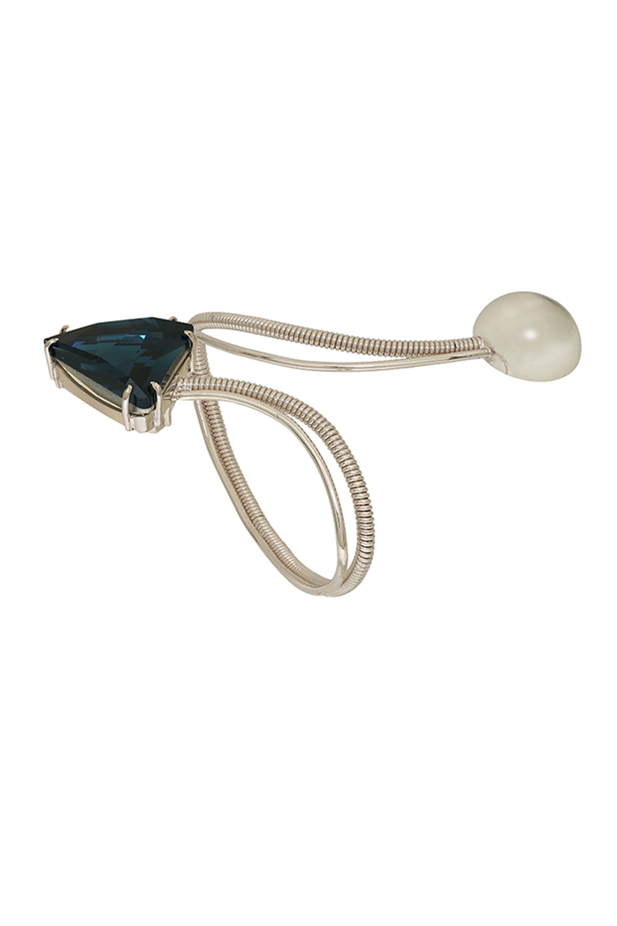 Silver Plated Brass Palm Cuff