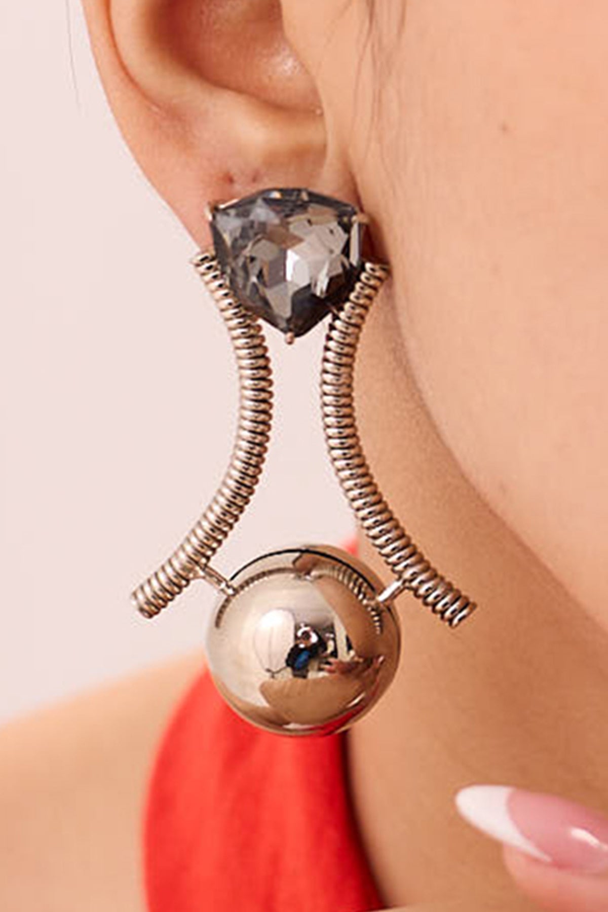 Silver Plated Gemstone Danglers