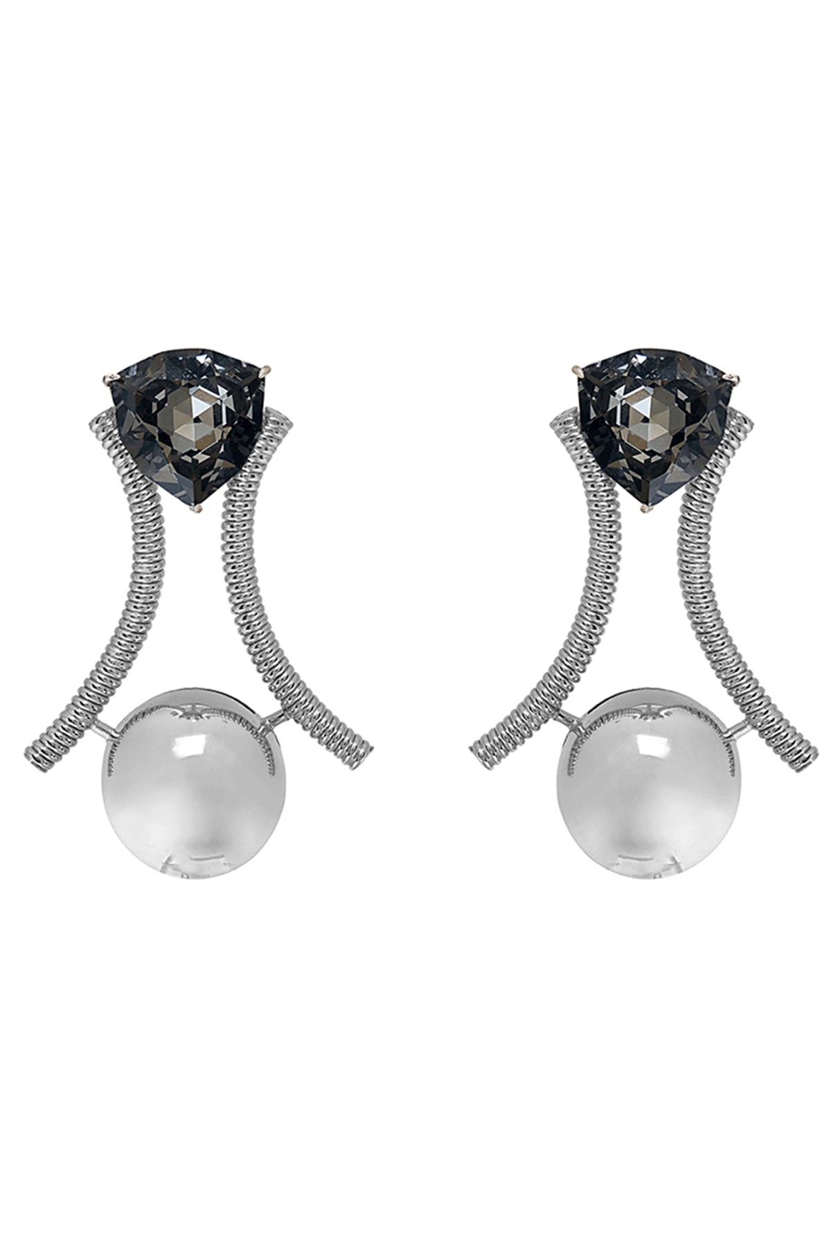 Silver Plated Gemstone Danglers