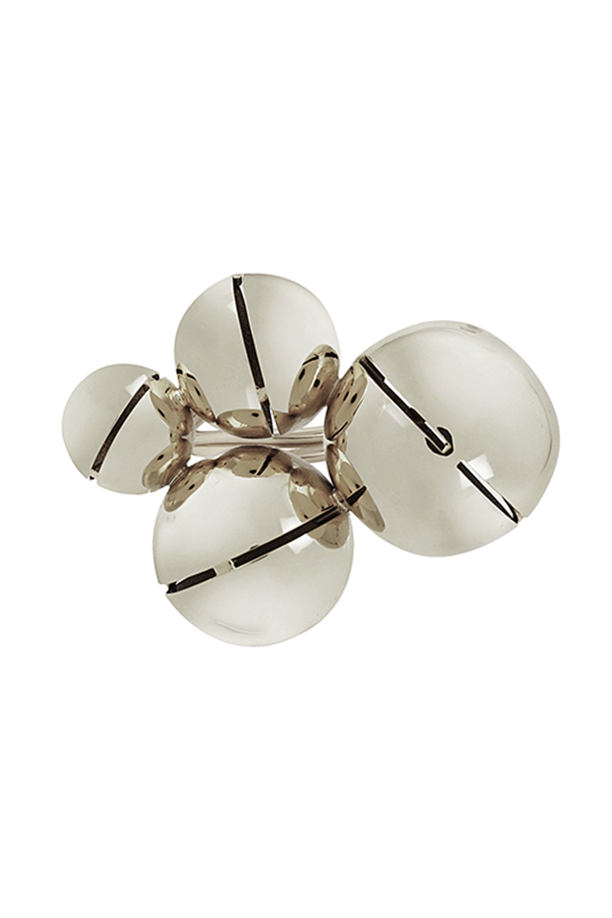 Silver Plated Pearls Brass Ring