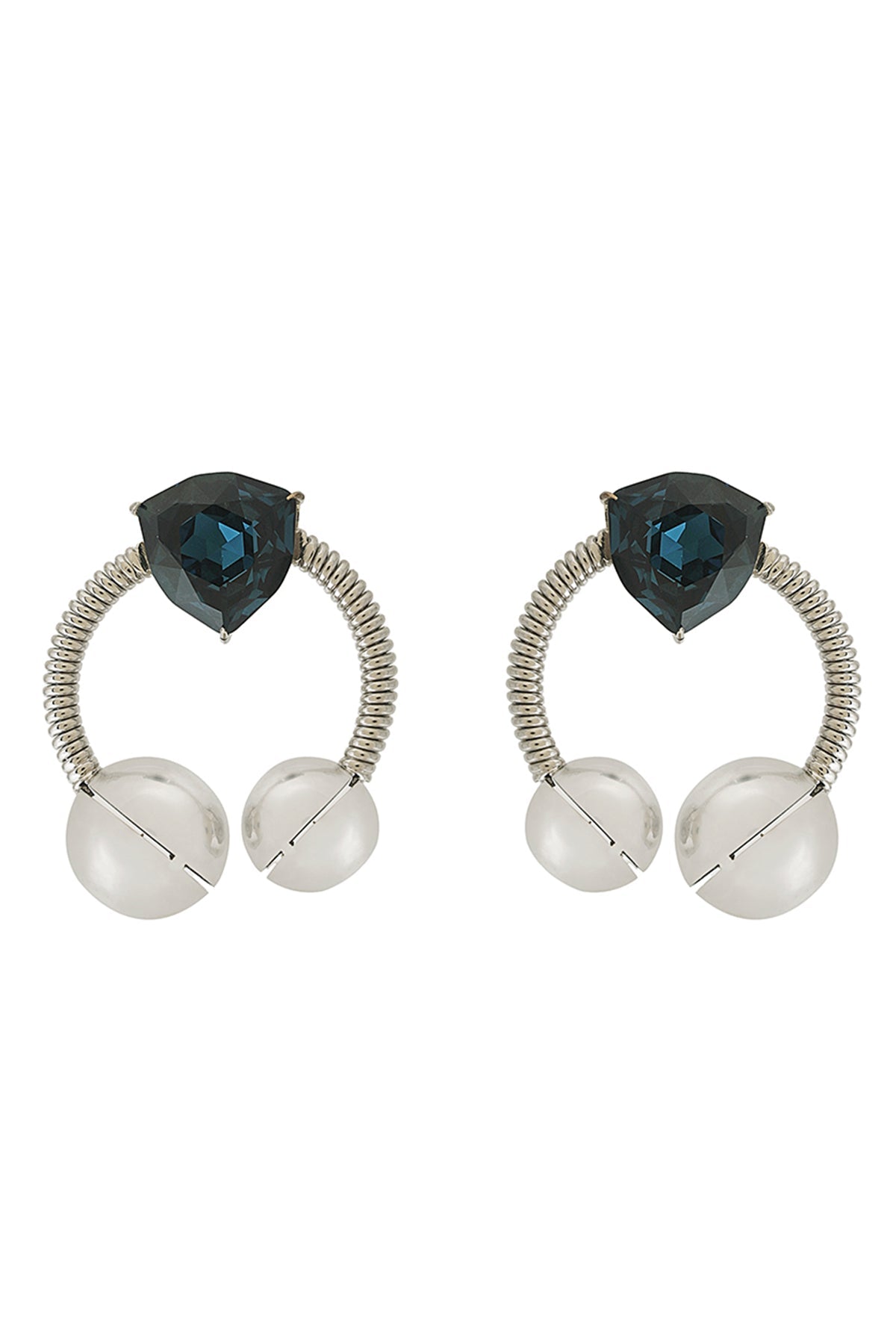 Buy Silver Plated Pearls Danglers by Ruhheite for Women online at ScrollnShops