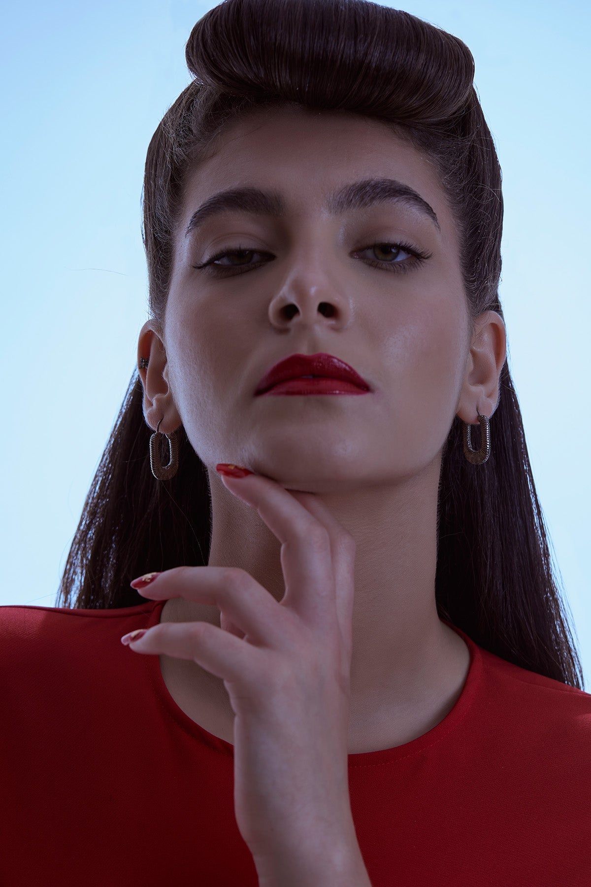 Buy Silver Rectangular Hoop Earring for women by Ethnic Andaz online available at scrollnshops